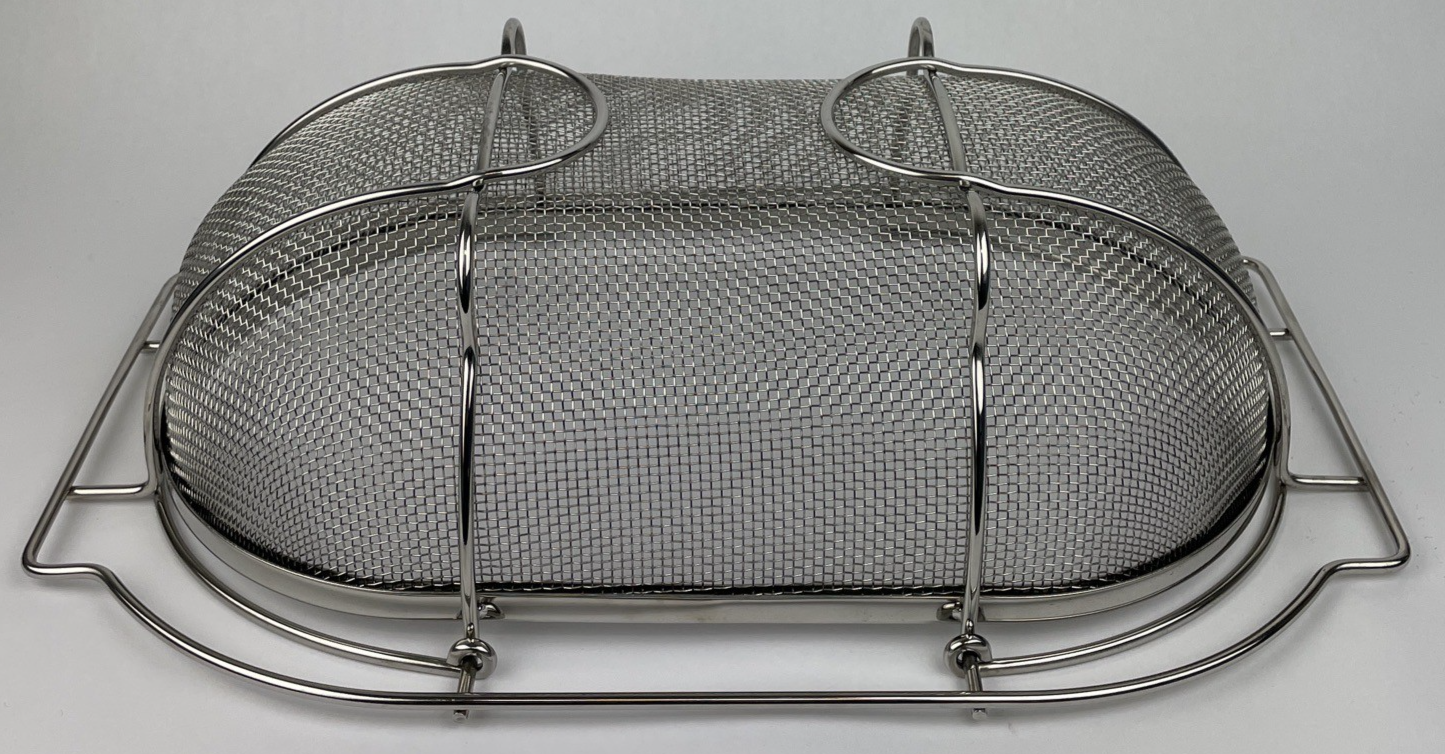 Professional Chef Over The Sink Stainless Steel Oval Fine Mesh Colander Strainer