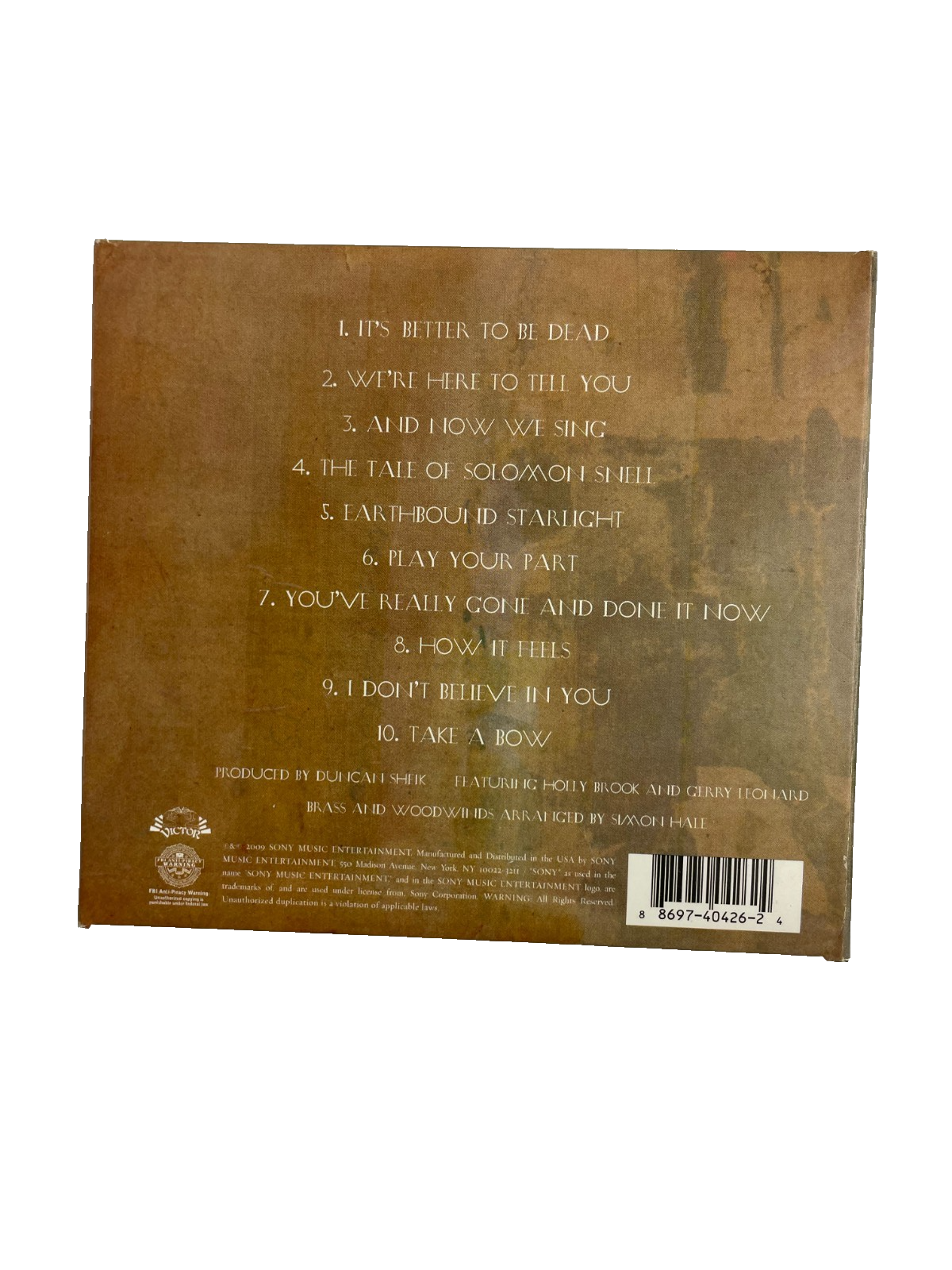 Duncan Sheik Whisper House It's Better To Be Dead And Now We Sing CD#37