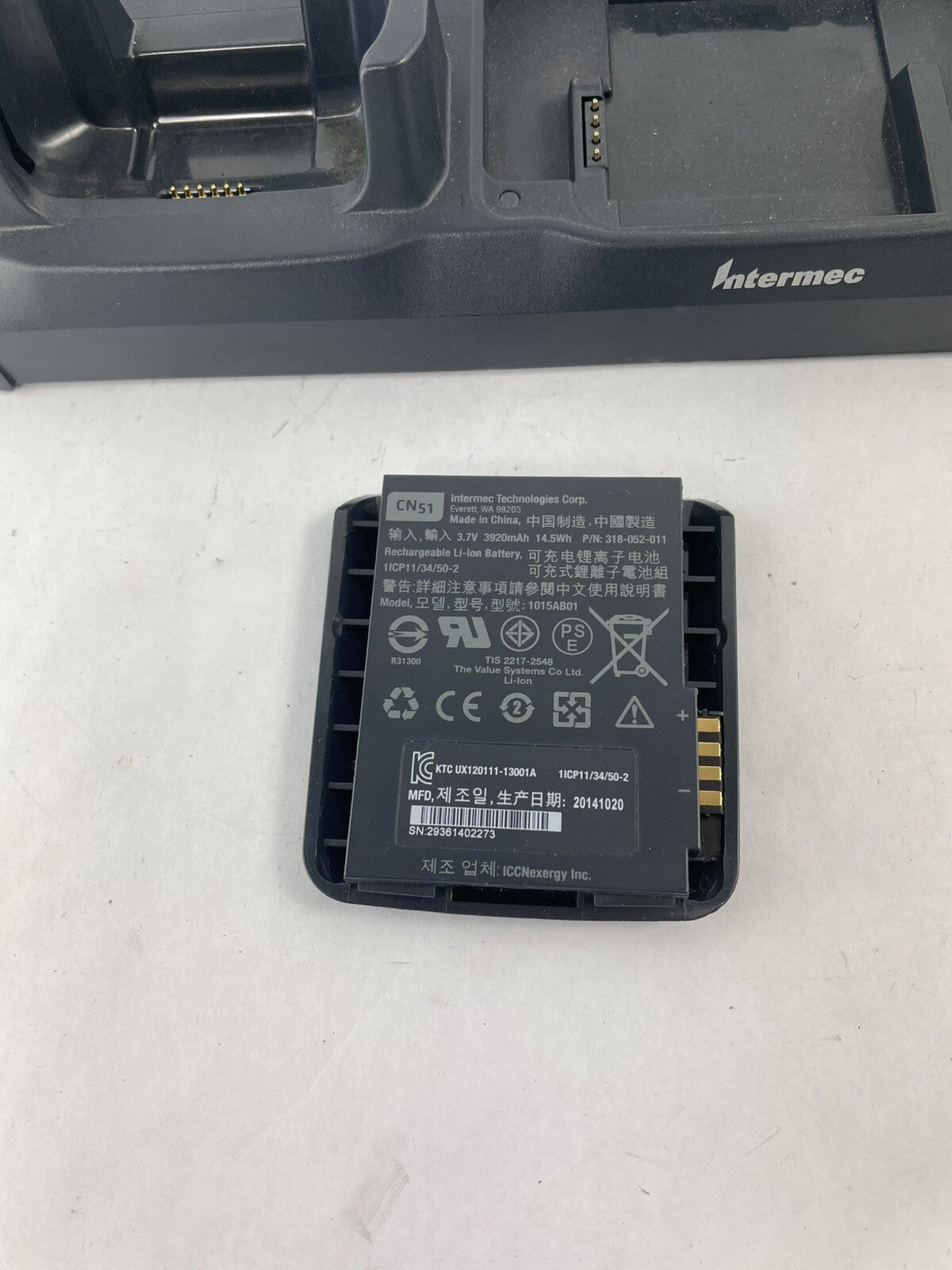 Intermec 871-033-021 AD27 CN51 Communication Dock Cradle Battery Charger + Batt