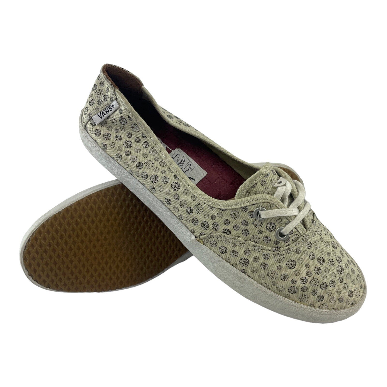 Vans Surf Sliders Womens Polka Dot Palisades Vulcan low Slip on shoes Size 5.5