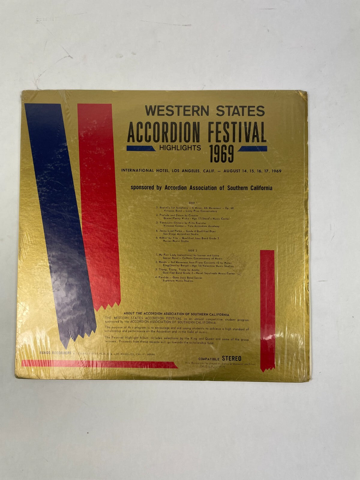 Western States Accordion Festival 1969 Prelude And Dance By Creston Vinyl Record