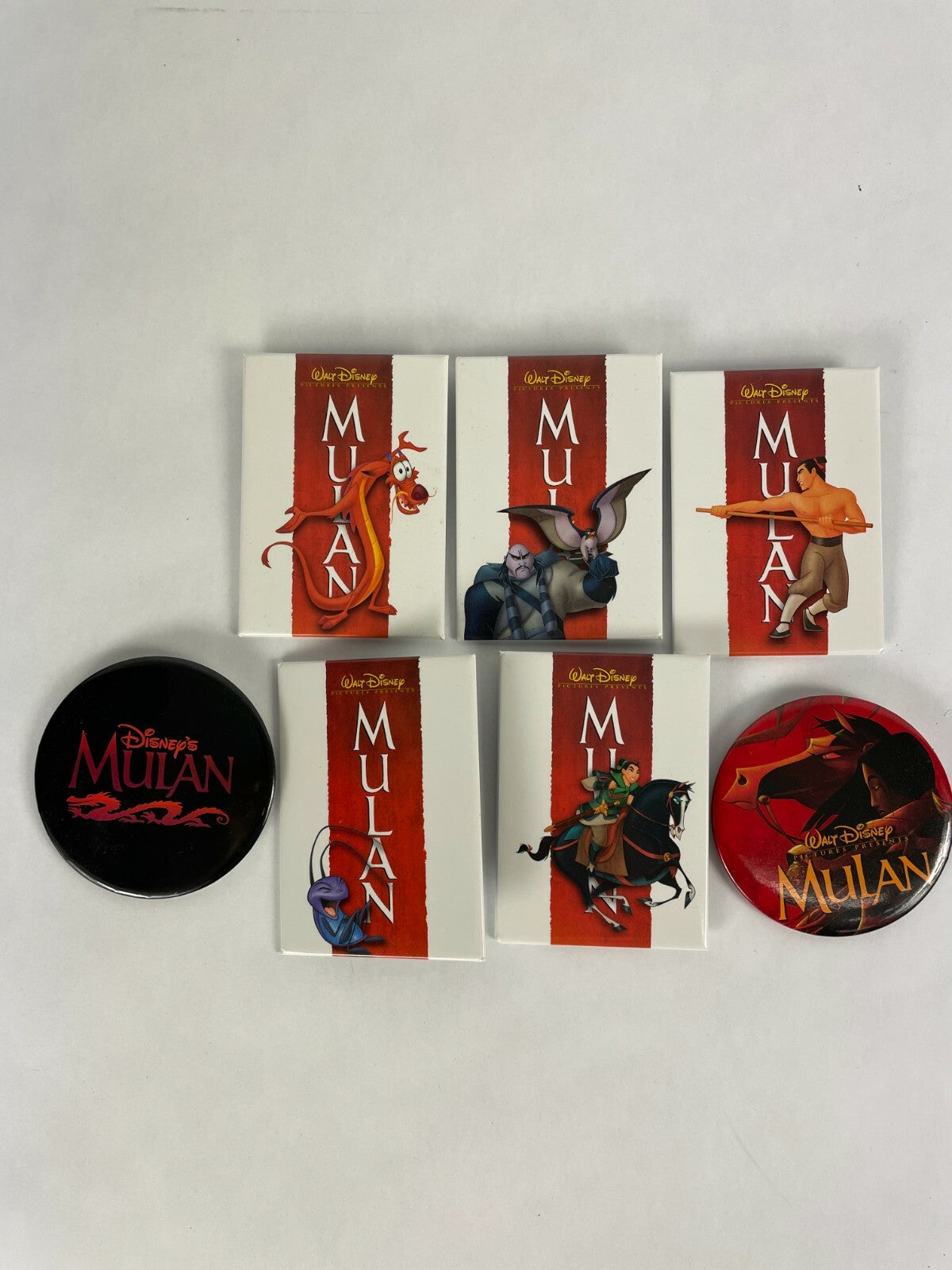 Disney Mulan Movie Film Lot of 6 Button Fast Shipping Must See