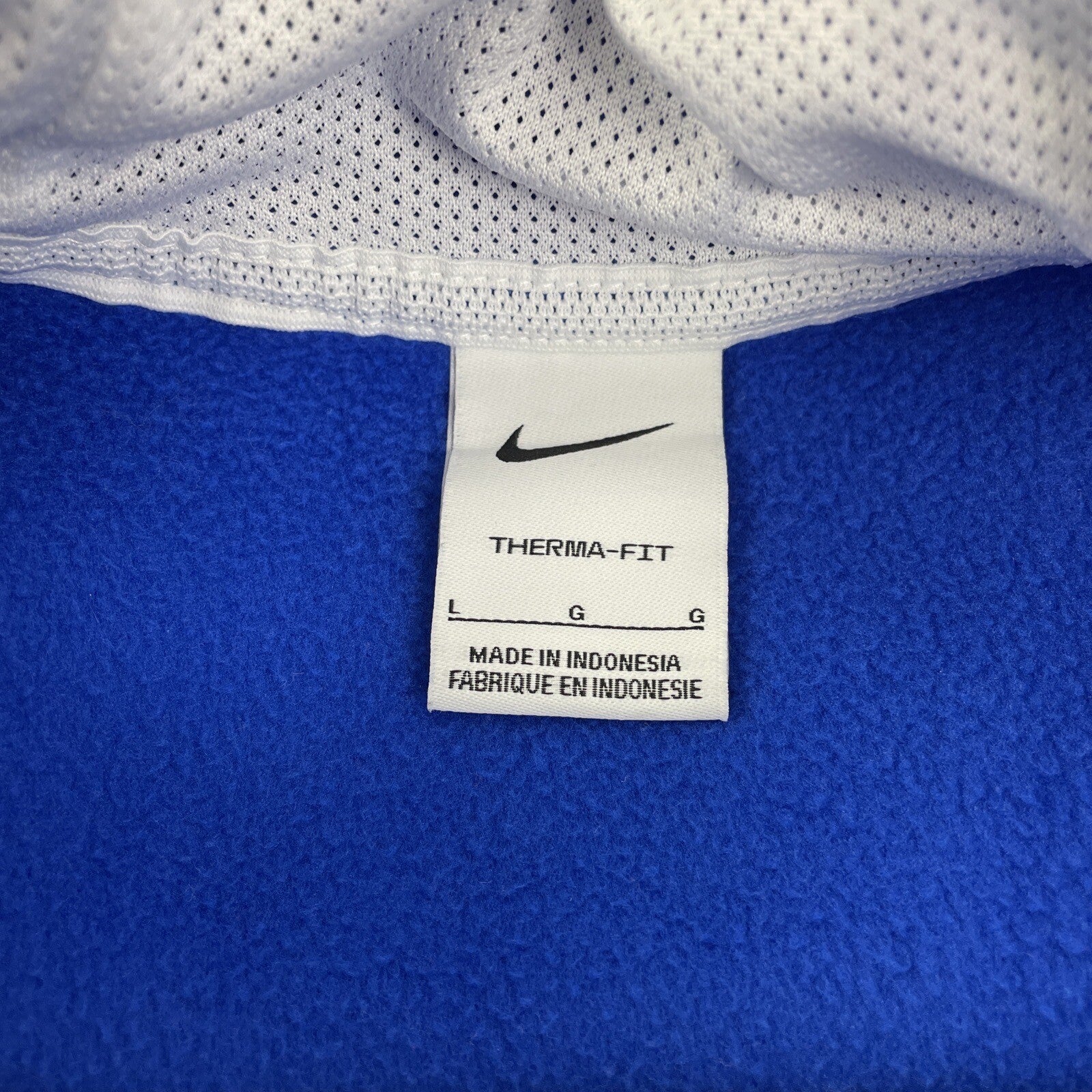 Nike Therma Fit On-Field Hoodie Mens Large Royal Blue White Full Zip TEAM USA
