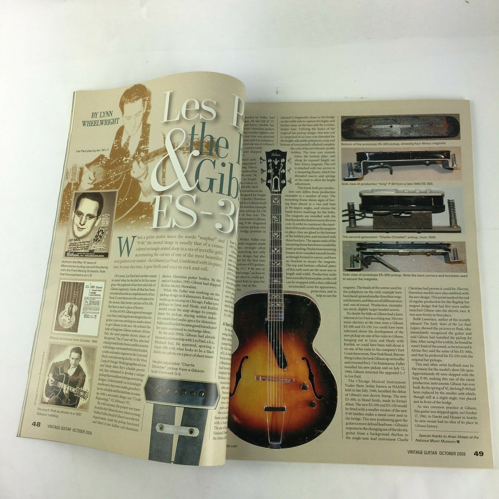 October 2008 Vintage Guitar Magazine Better Than A' Burst ? Bedlam In Belgium