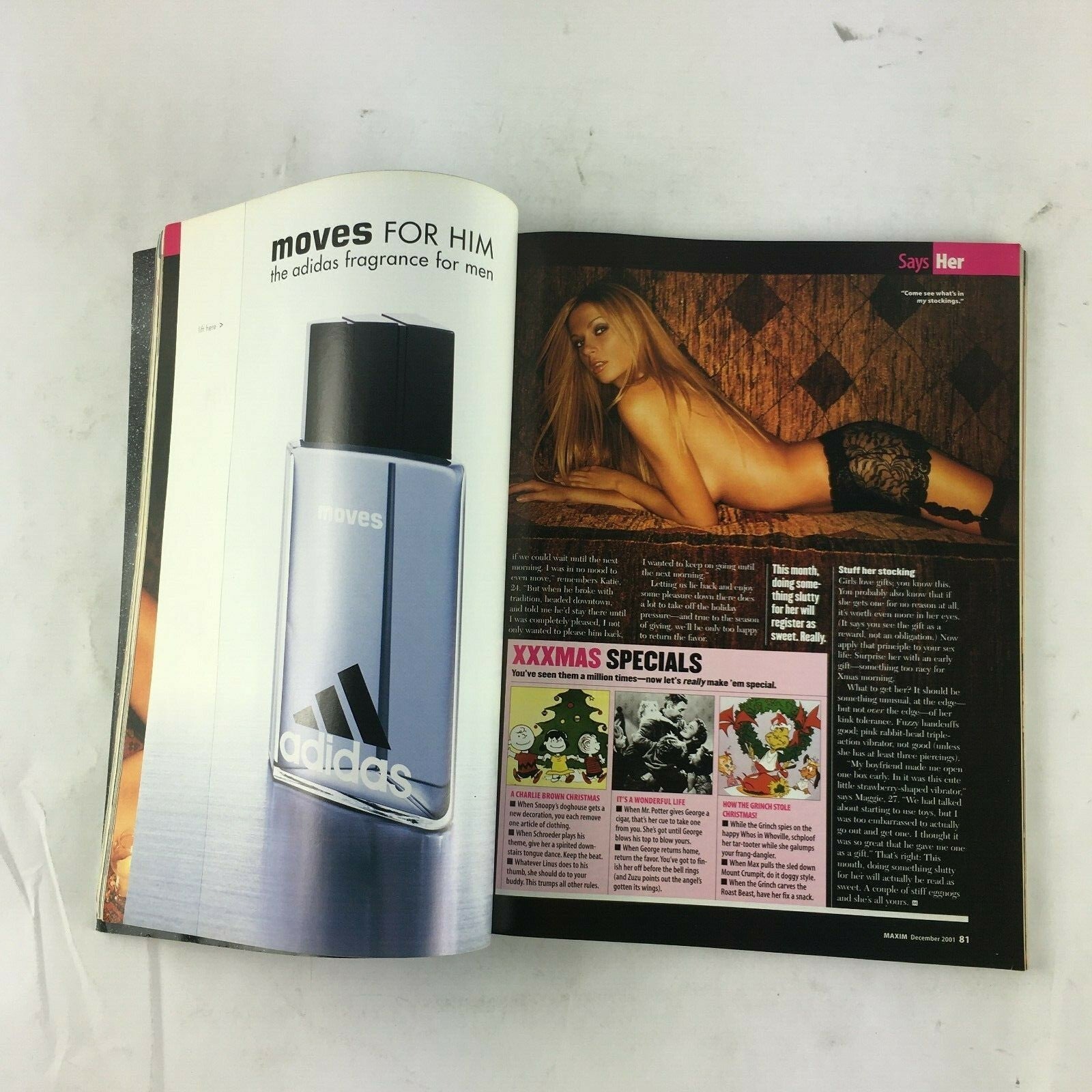 December 2001 Maxim Magazine She Wants You! They Call Her Dr.Love Come & Get It!