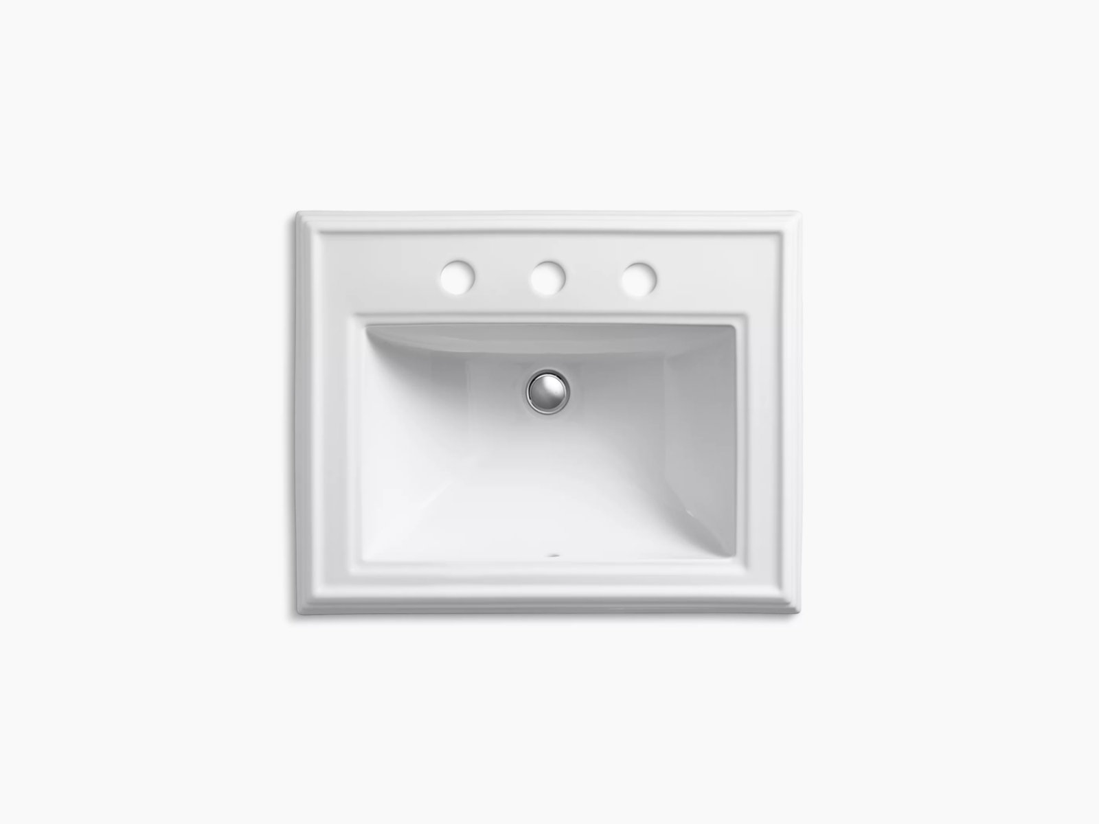 Kohler Memoirs white drop-in rectangular bathroom sink