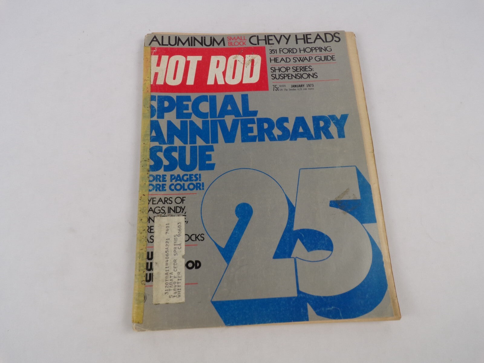 January 1973 Hot Rod Magazine Aluminum Small Block Chevy Heads Special Anniversa