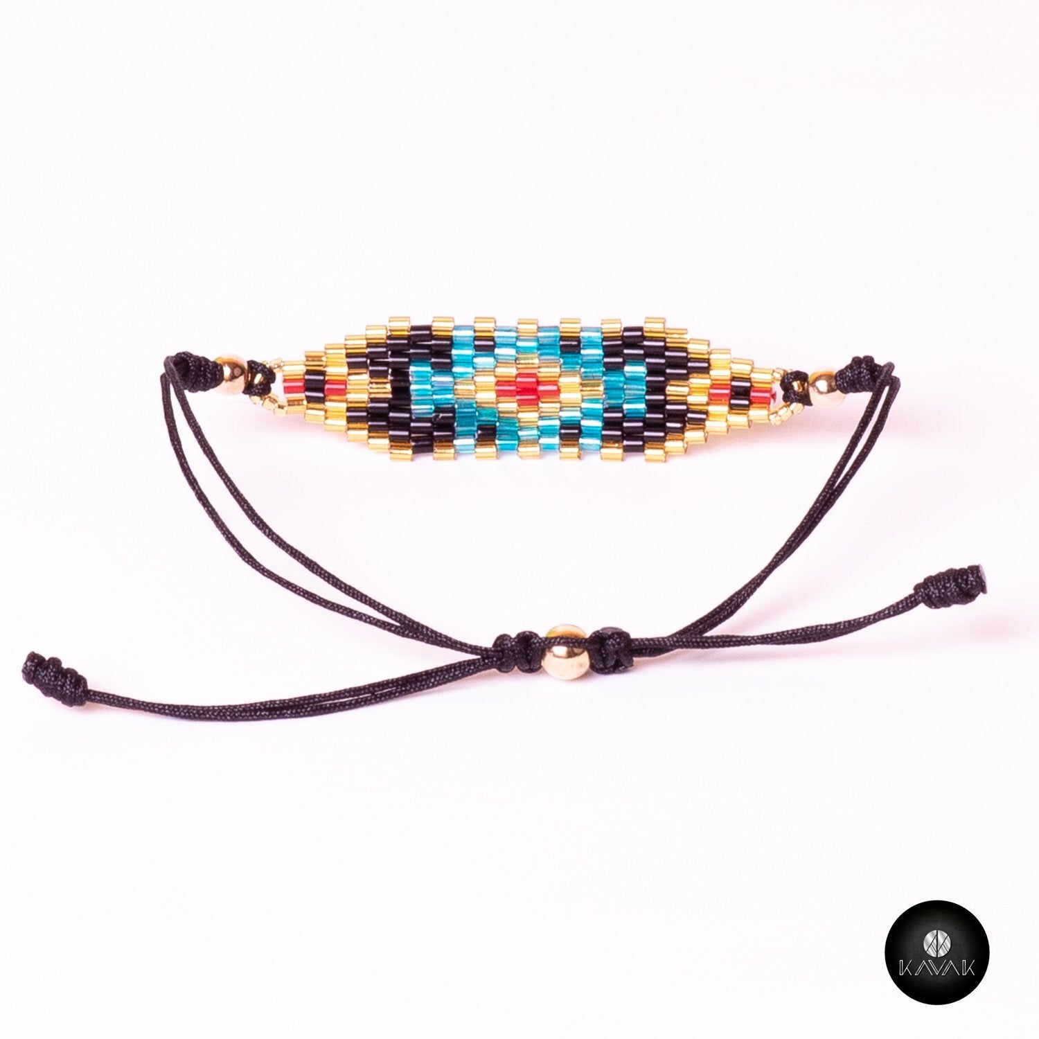 Kavak handmade Miyuki abstract adjustable women's bracelet