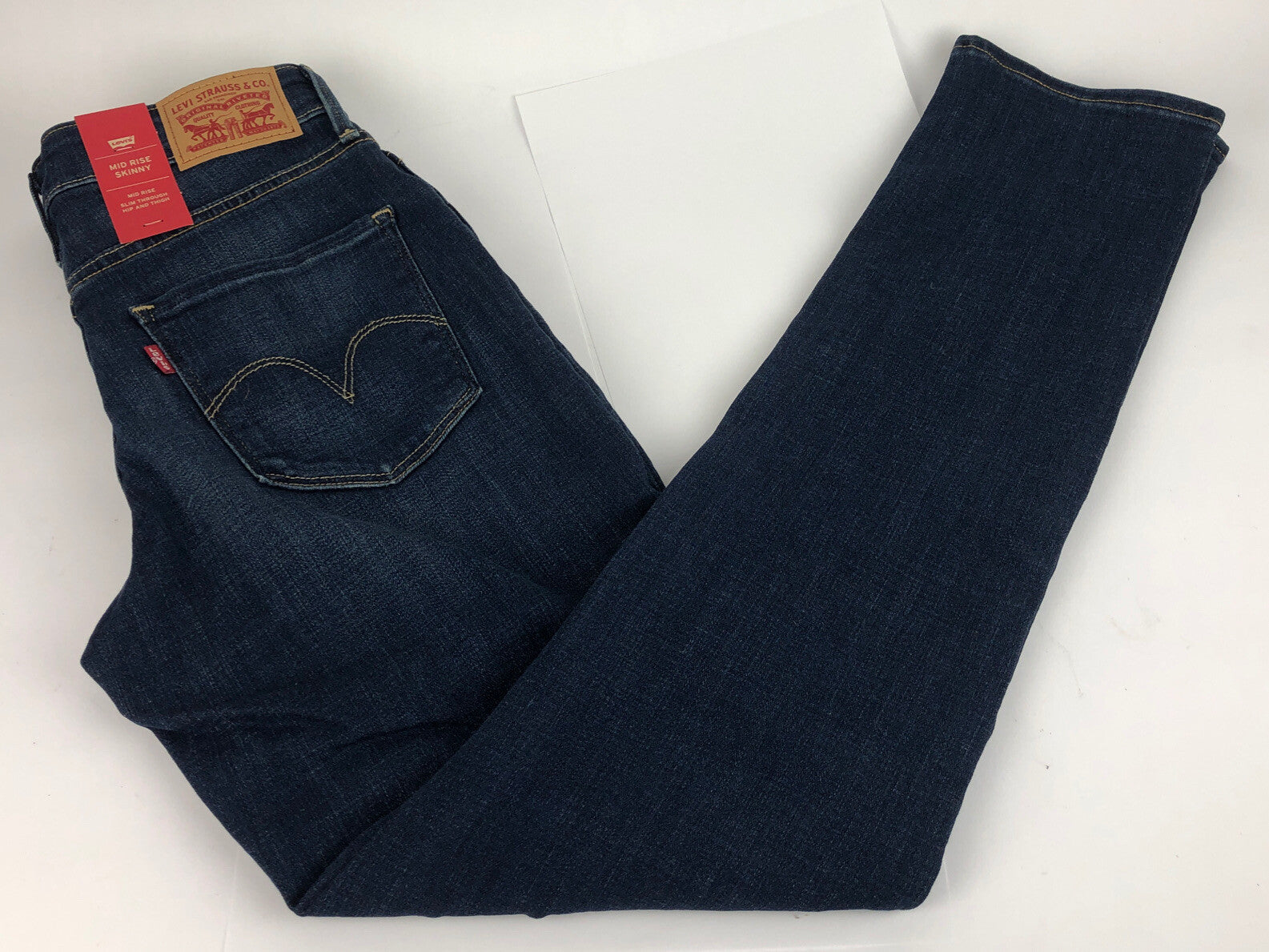 Women's Levis Mid Rise Skinny Jeans 585750117 Blue Sz 4 Medium 4 Short W27 L30