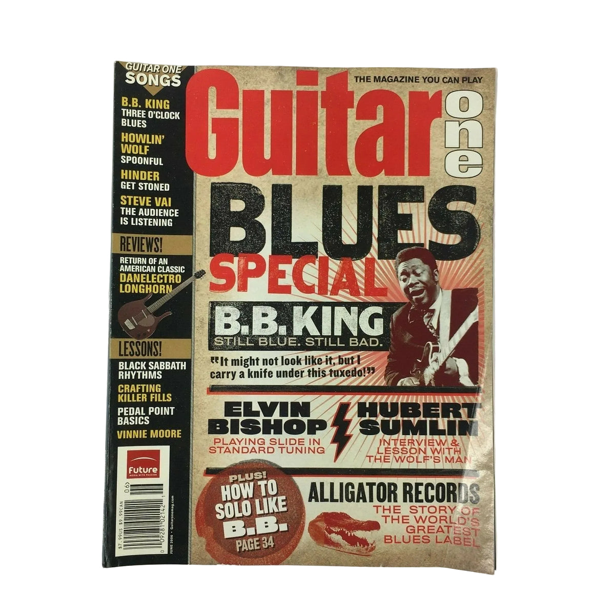 June 2006 Guitar One Magazine Blues Special B.B King Elvin Bishop Hubert Sumlin