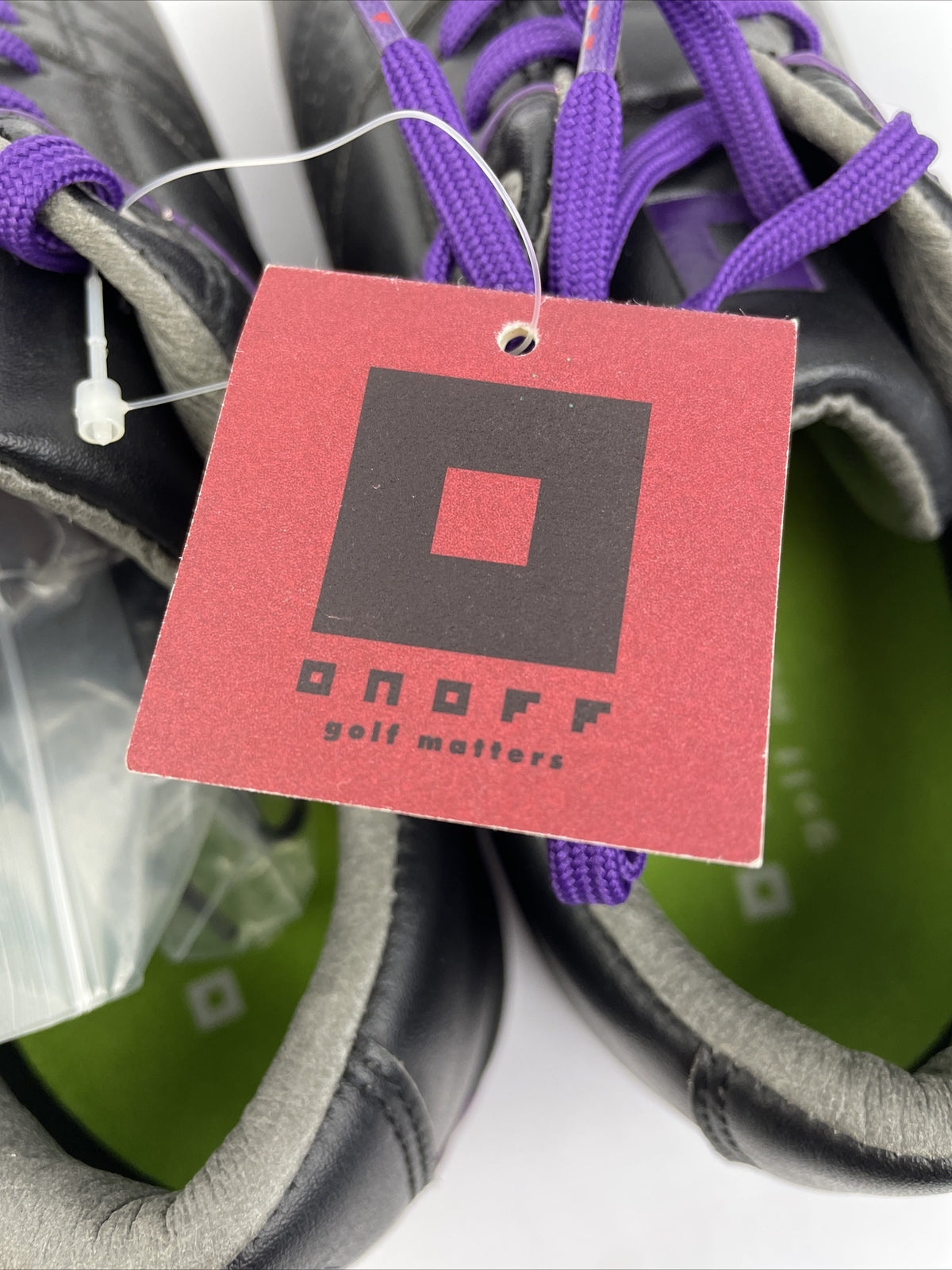 ONOFF Hard Spike Golf Shoes OS7114 black purple size 24.5 US 8 rare golf footwear