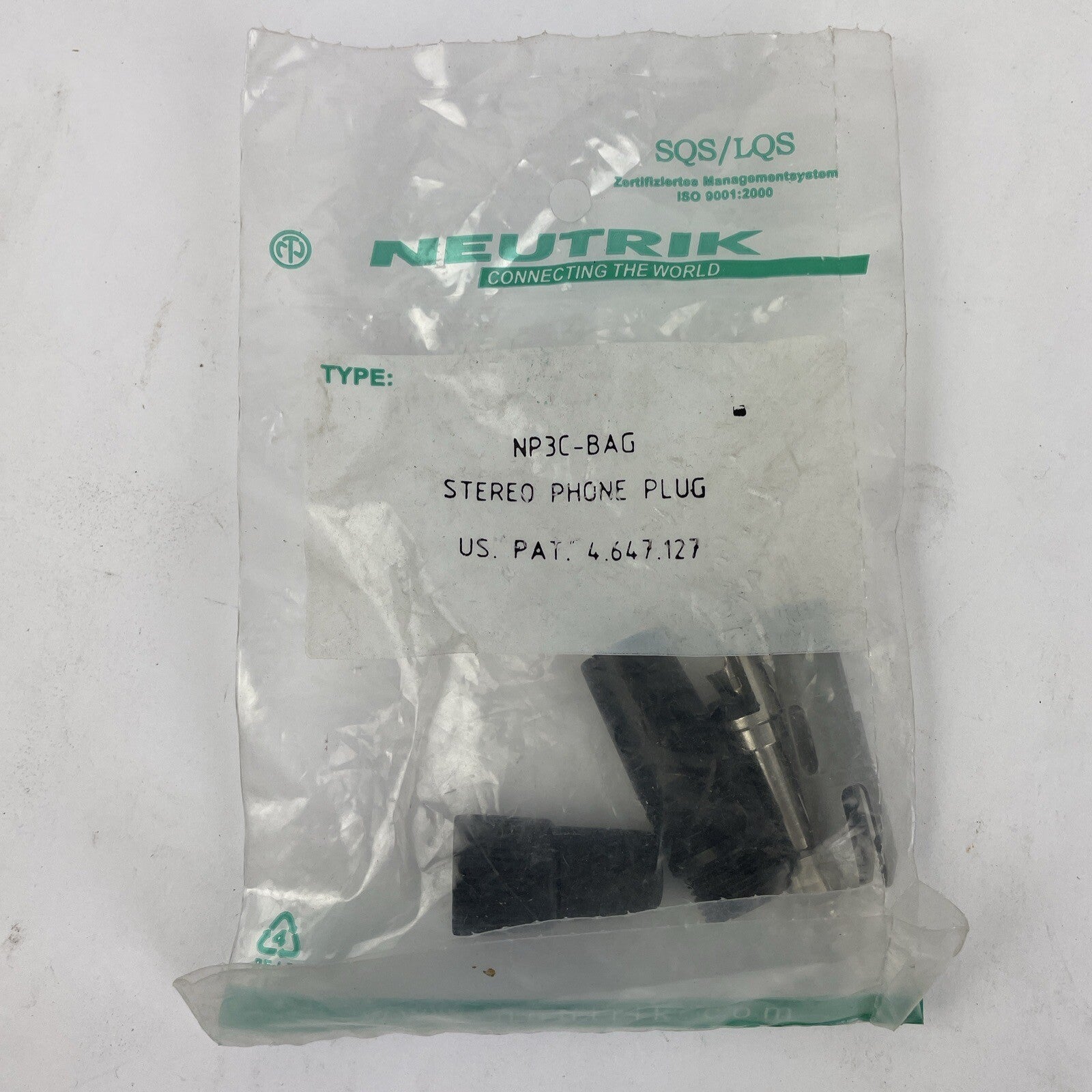 Neutrik NP3C 3 Pole 1/4" 6.35mm Stereo Jack Professional Phone Plug Connector