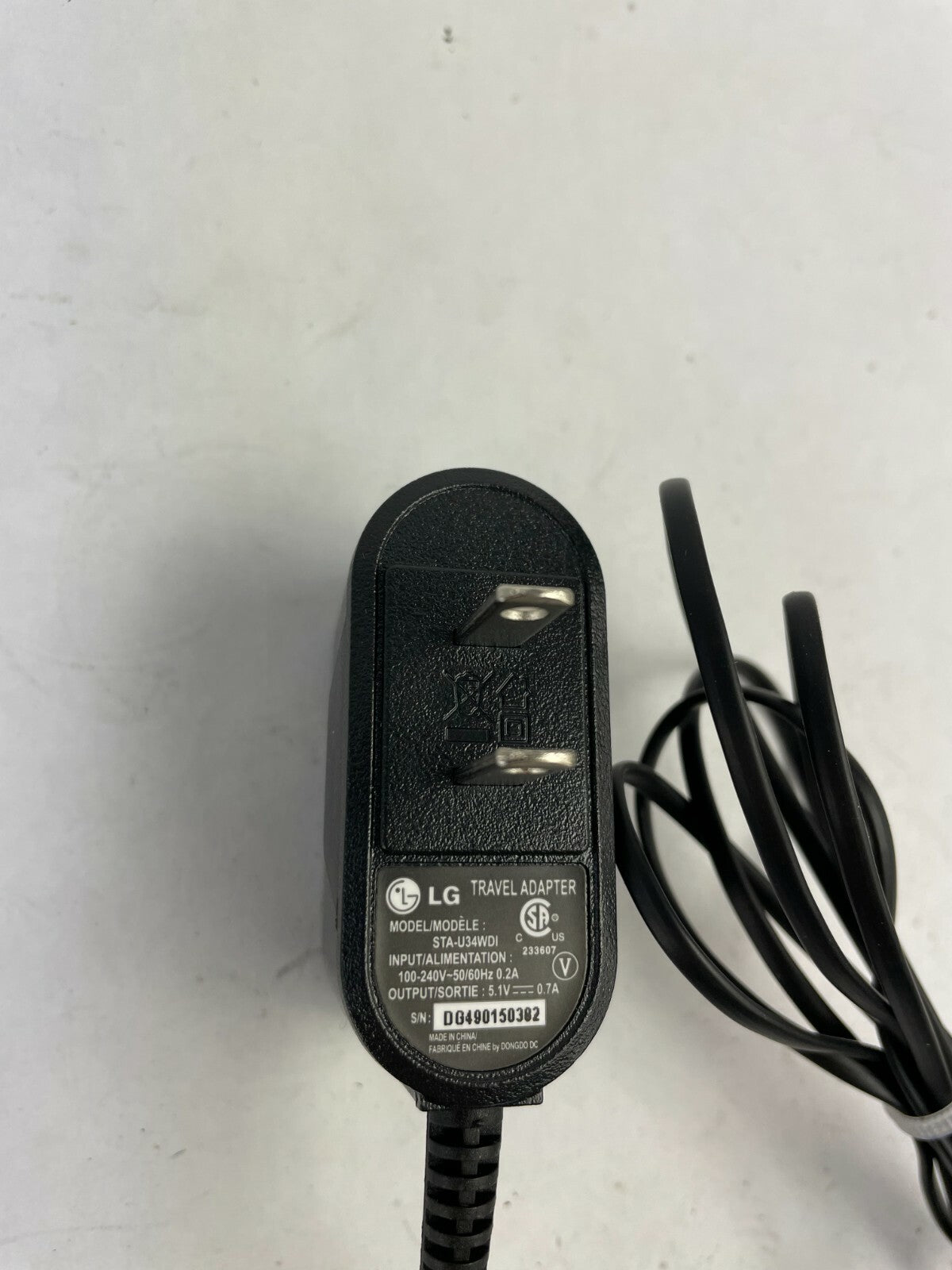 Genuine LG Travel Adapter STA-U34WDI Output 5.1 V 0.7 A Power Supply Adapter A75