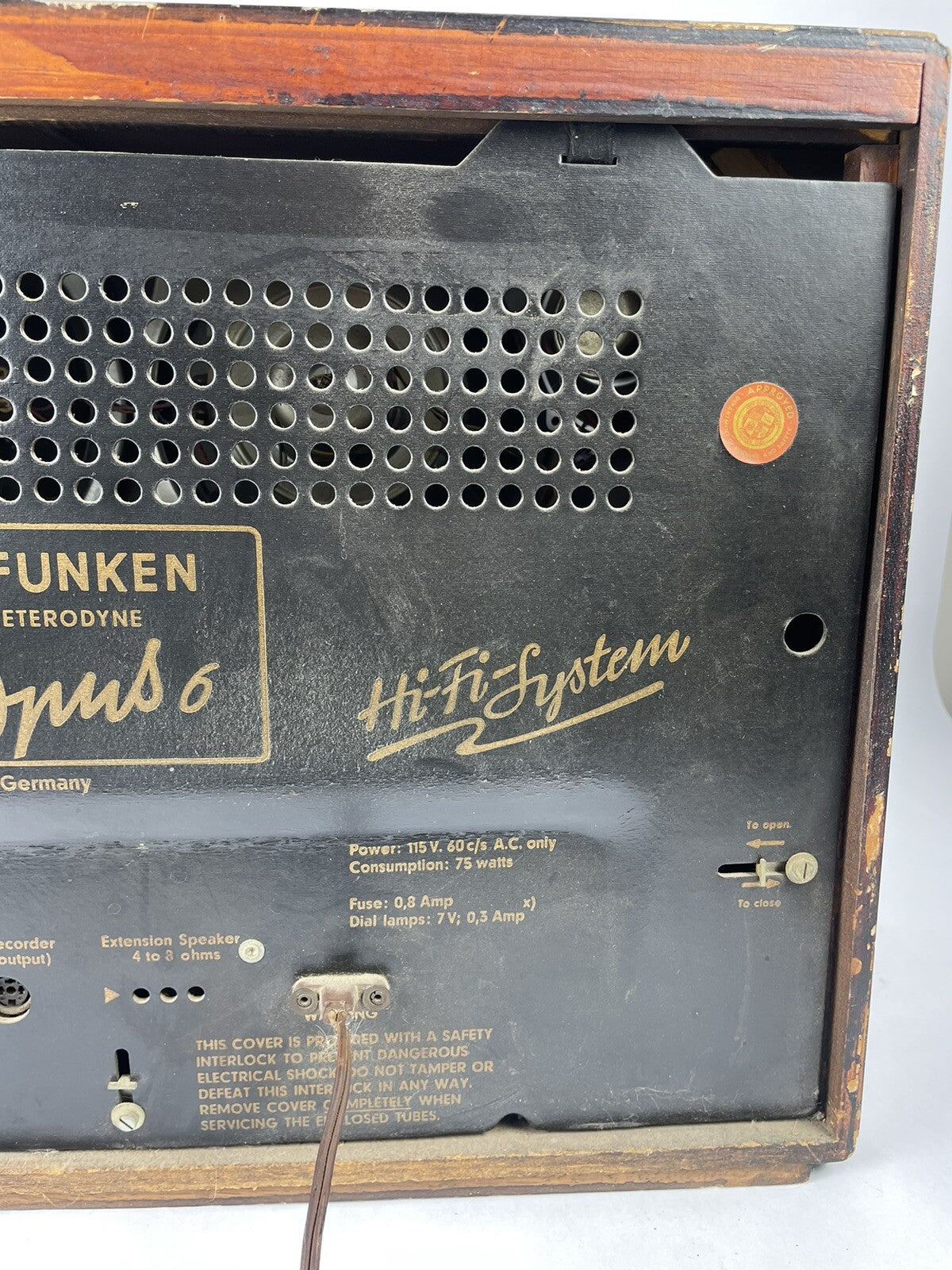 Telefunken Opus 6 HiFi Radio System Licensed by Armstrong Amplifier West Germany