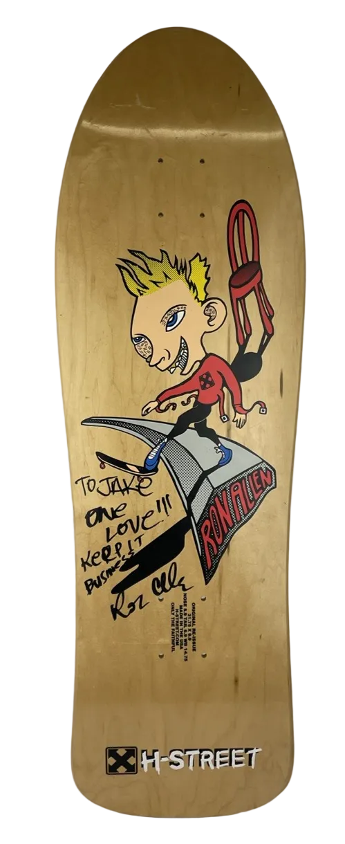 H-Street Ron Allen signed original re-issue skateboard deck made in USA