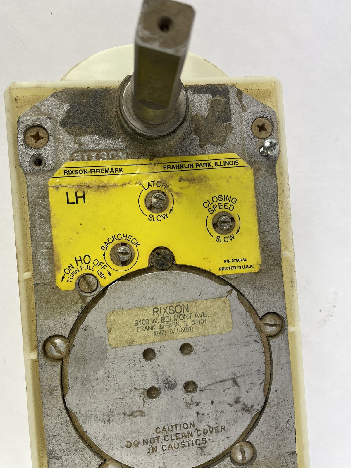 RIXSON 27 SERIES 3/4" OFFSET FLOOR CLOSER - LAP RIXSON-FIREMARK P/N 275073L