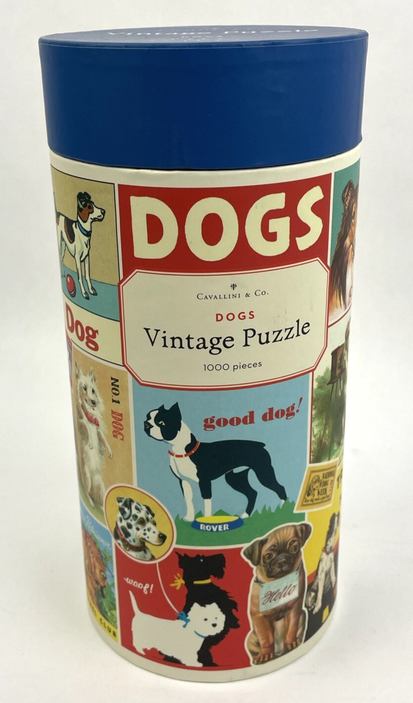 Cavallini & Co Dogs Vintage Puzzle 1000 Pieces Puppy Canine Adult 22" x 28" NEW
