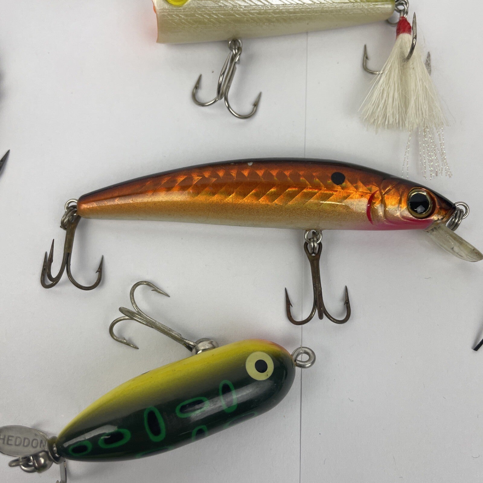 Heddon River Runt Spook Floater Deep Dive Tiny Torpedo Gold Lip lot 11 lures