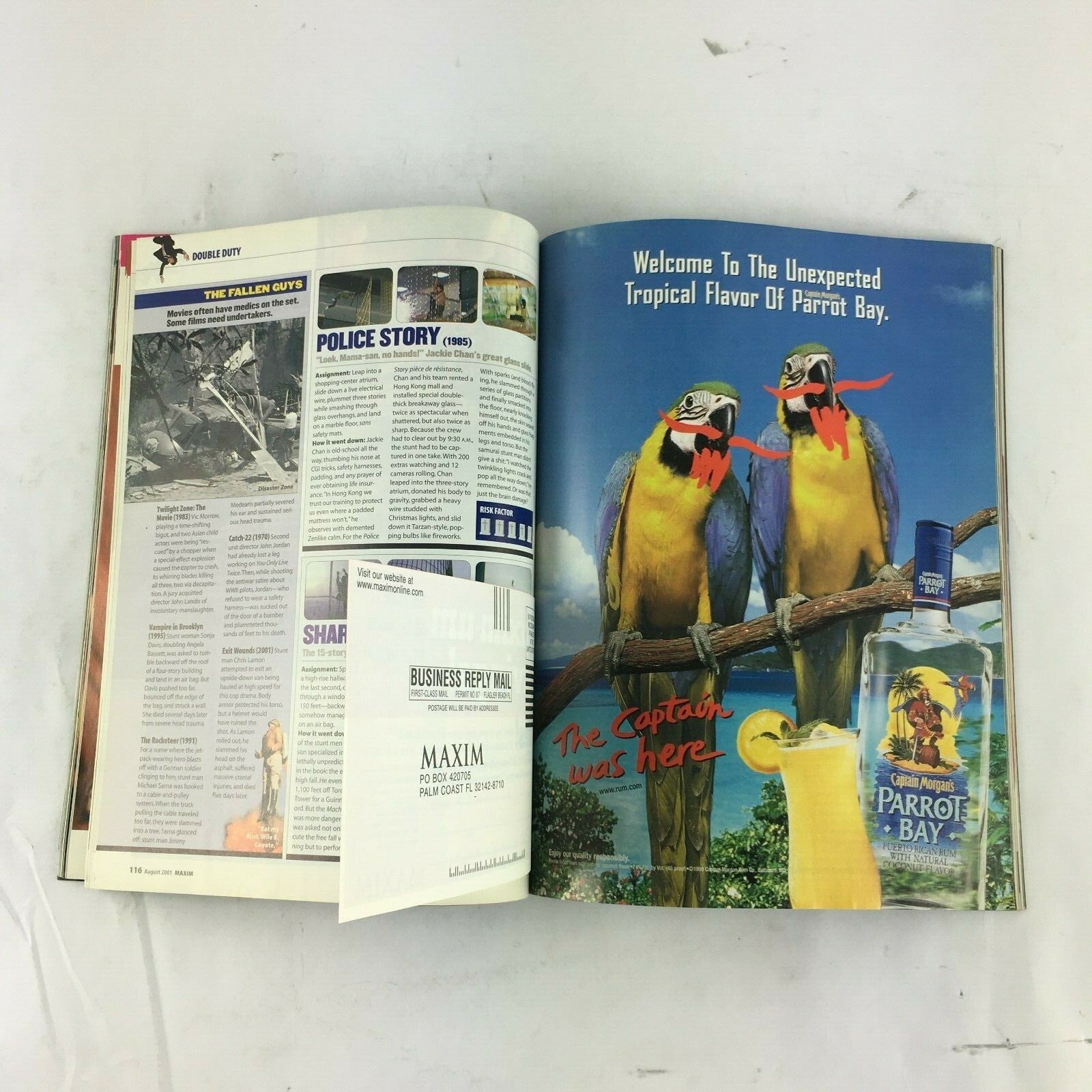 August 2001 Maxim Magazine Go Ape! Be a Sex Genius! Dead Men Tell Tales