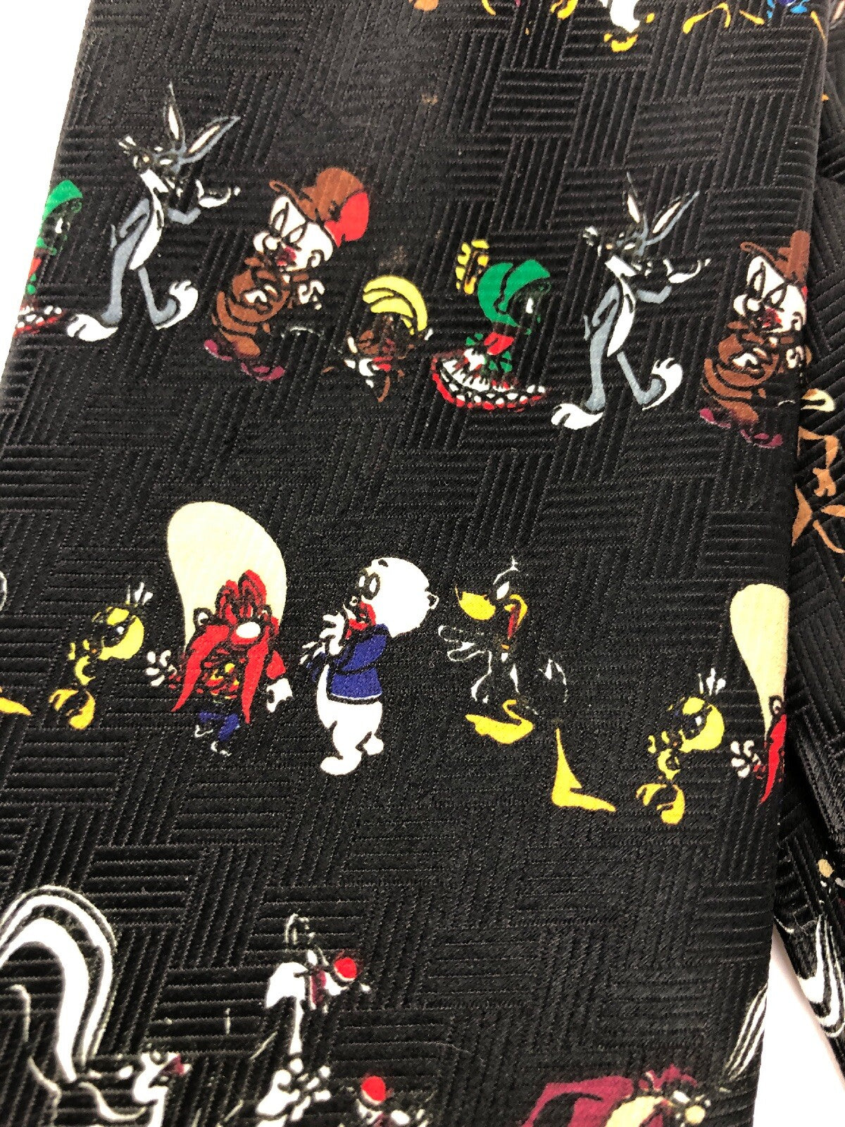 Looney Tunes Tie Necktie Black - FULL CAST OF CHARACTERS * Must See FSTSHP **