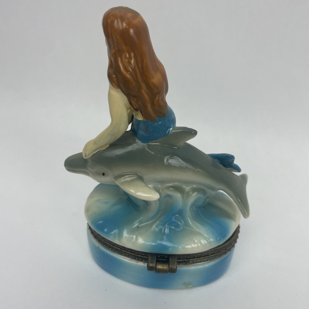 8 x Vintage Trinket Boxes Ceramic Christmas Beach Woody Mother Goose Mermaid