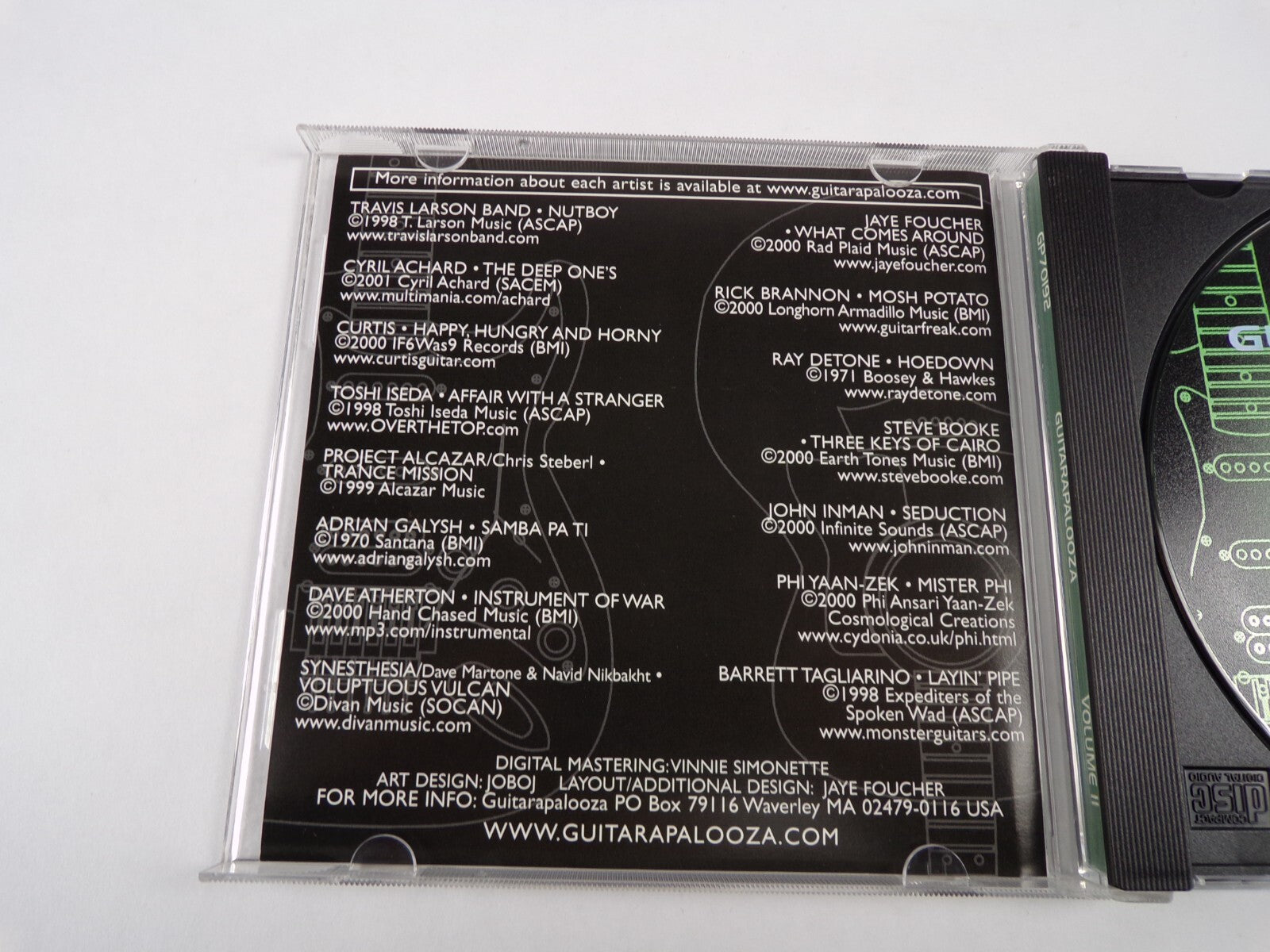 Guitarapalooza Volume 2 Travis Larson Band Nutboy Ray Detone Hoedown CD#26