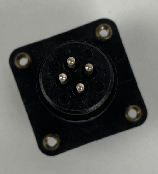 7 x OEM AMP circular plastic connector 796764-1 0610 RCPT MALE 4 POS GOLD SOLDER