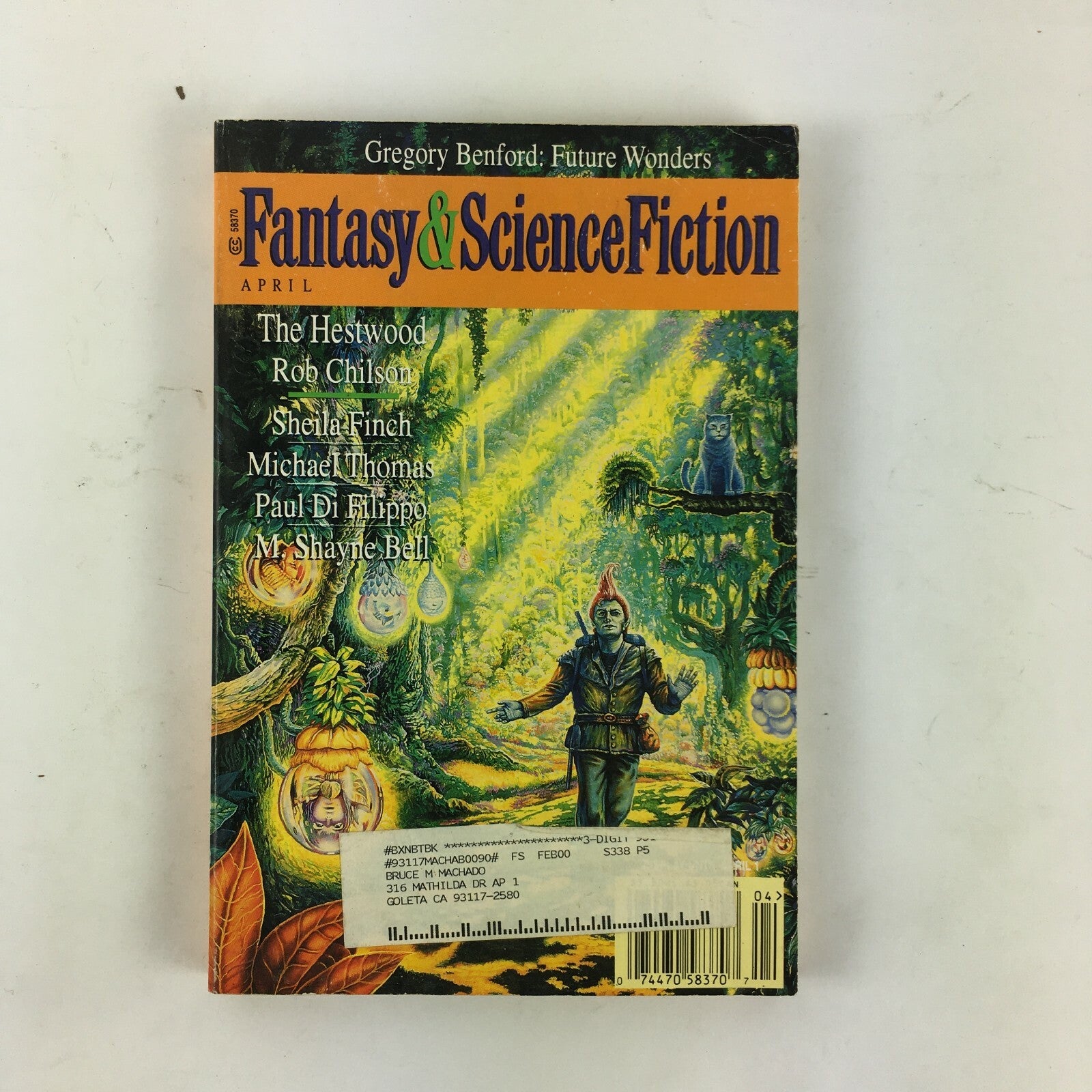 April Fantasy & Science Fiction Magazine The Hestwood Rob Chilson Sheila Finch
