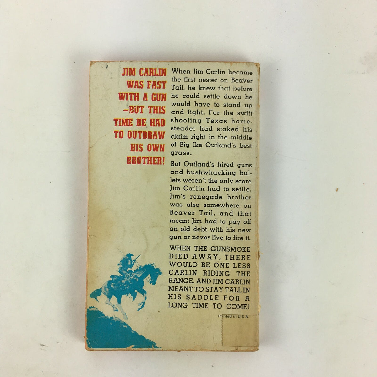 Rustler's Trail Jim Carlin wanted a homestead-not a plot on boothill! Lee Floren