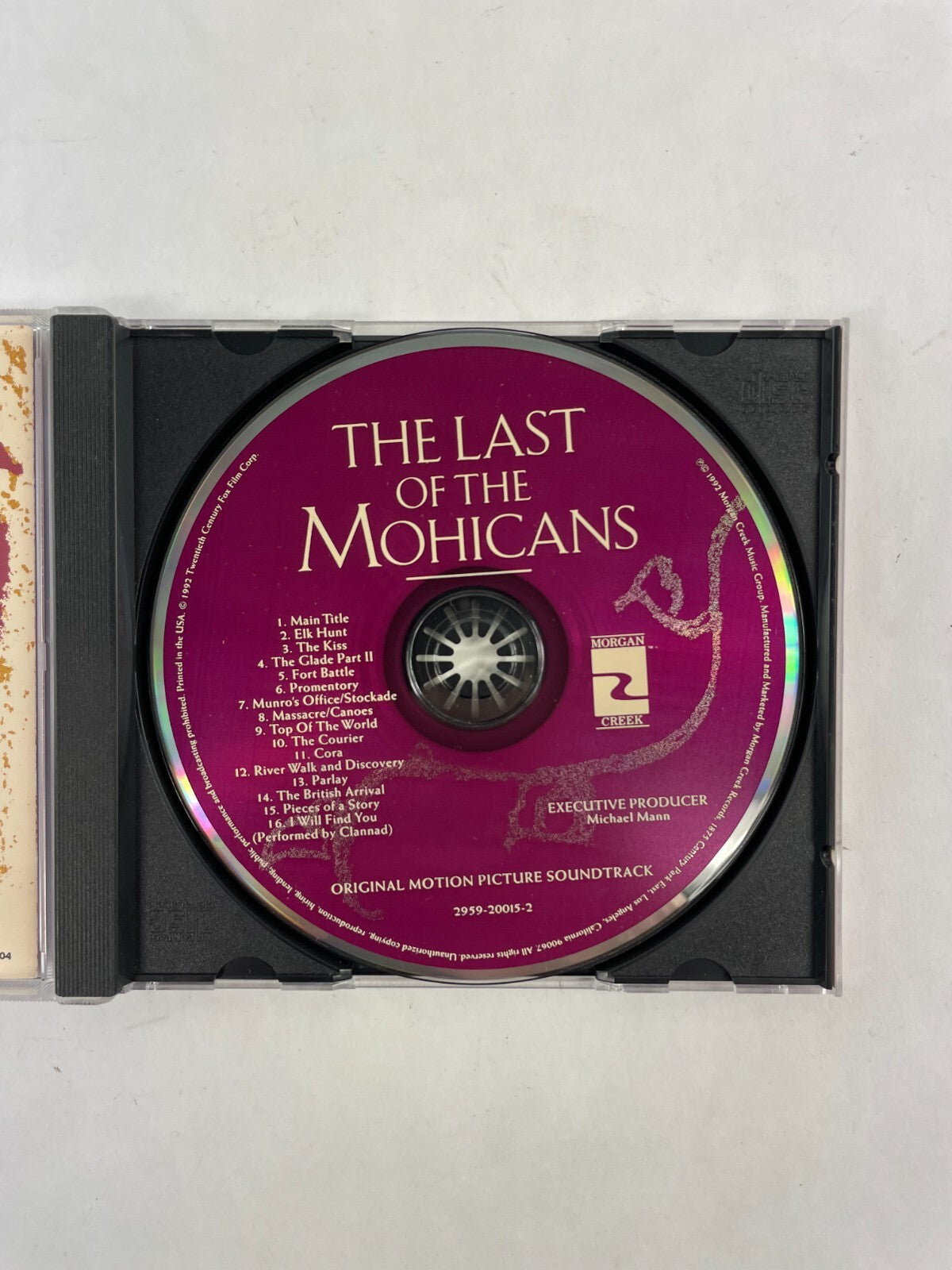 The Last Of The Mohicans Main Title Elk Hunt THe Kiss The Glade Part II CD#72
