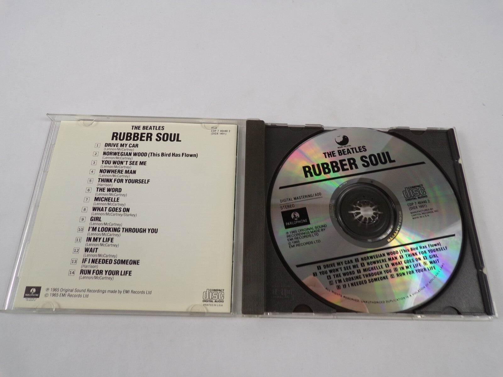 Rubber Soul The Beatles Drive My Car Norwegian Wood You Won't See Me Now CD#46