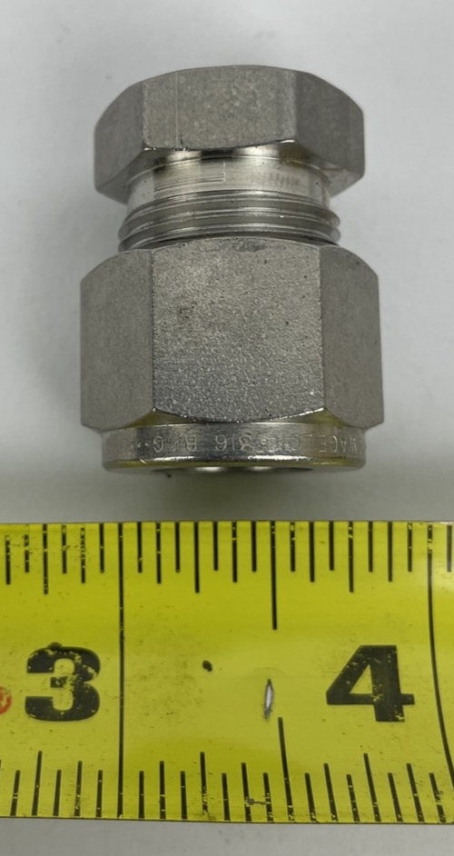 OEM Swagelock 1" Tube Cap - Double Ferrule 316 Stainless Steel Compression Tube