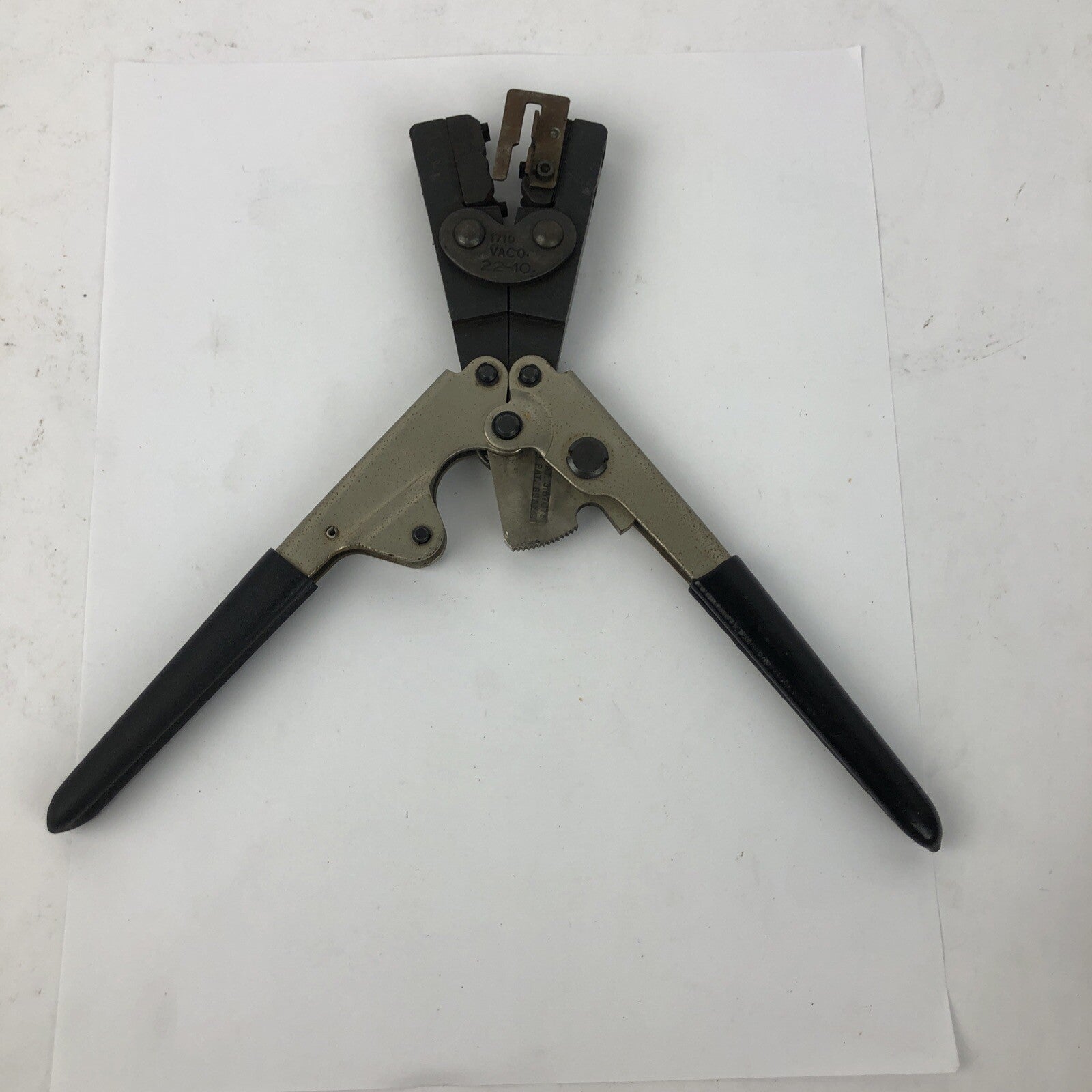 OEM Vaco 1710 22-10 AWG Heavy Duty Mechanical Hand Crimper Ratchet Crimping Tool
