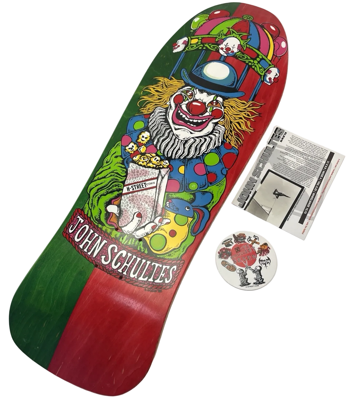 John Schultes A Series Clown H-Street Skateboard Deck Limited Edition #14 of 136