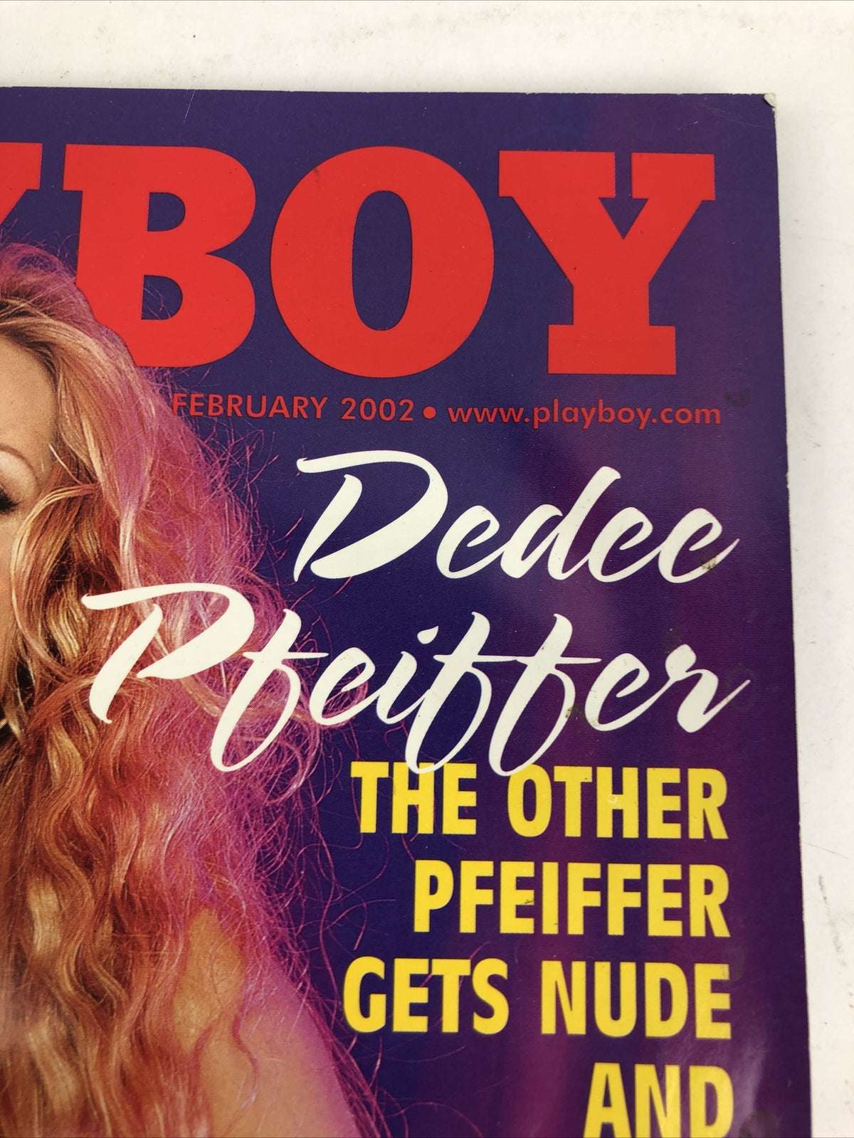 Playboy Magazine February 2002 Anka Romensky Playmate Centerfold Dedee Pfeiffer