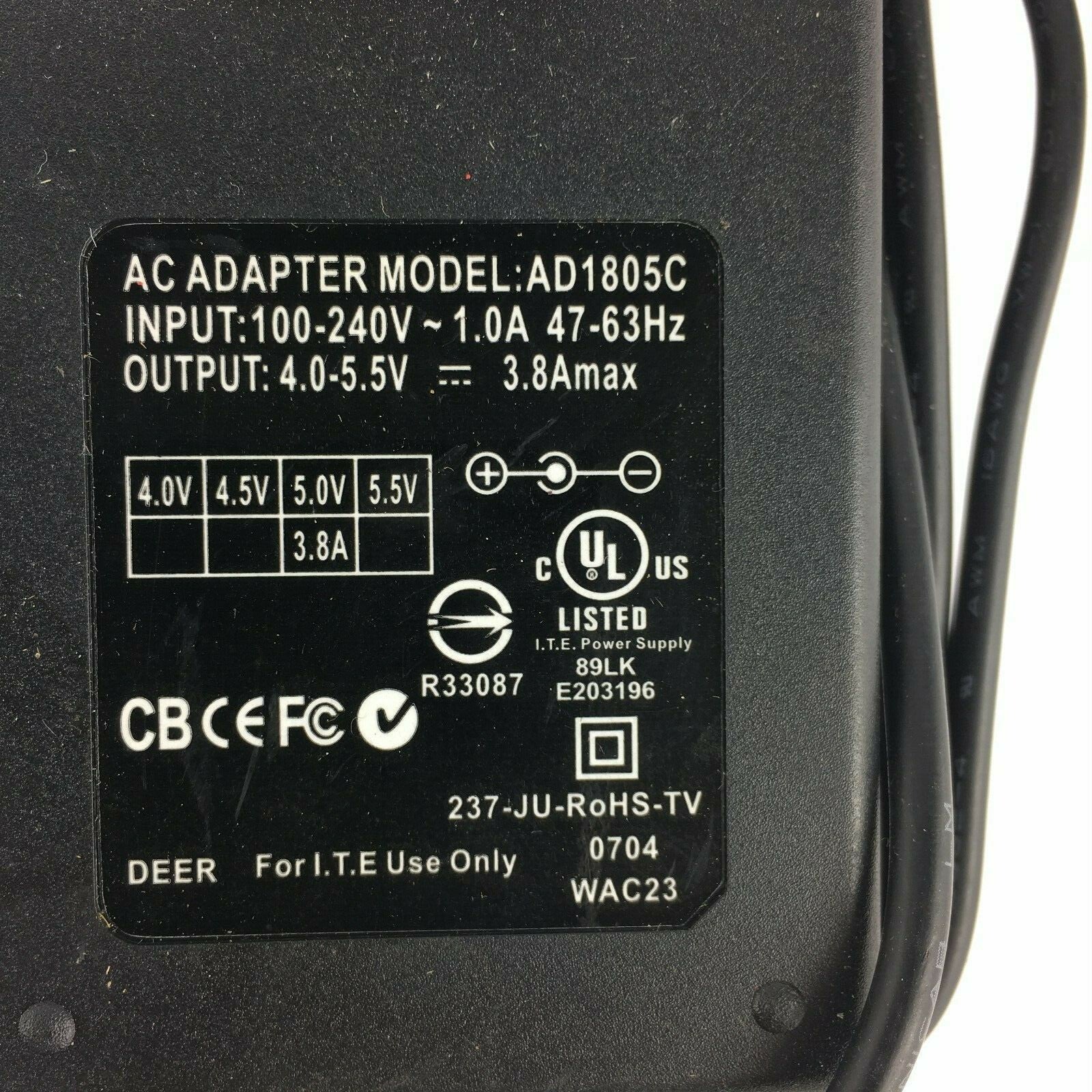 Genuine AC Adapter AD1805C Output 4/5.5V 3A Power Supply Adapter A18