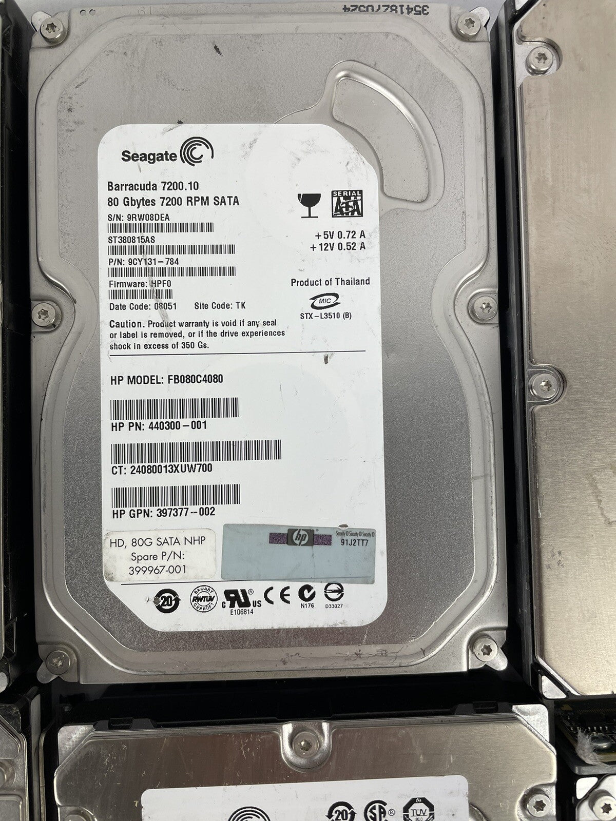 LOT OF 6 - Assorted Seagate Hard Drives - 3.5" HDD - Cheetah - Barracuda