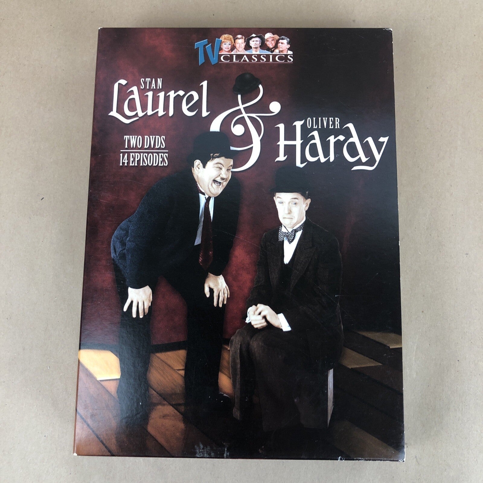 TV Classics Laurel & Hardy DVD Vol. 1 & 2 14 Episode 2-Disc Set - Mint Cond.