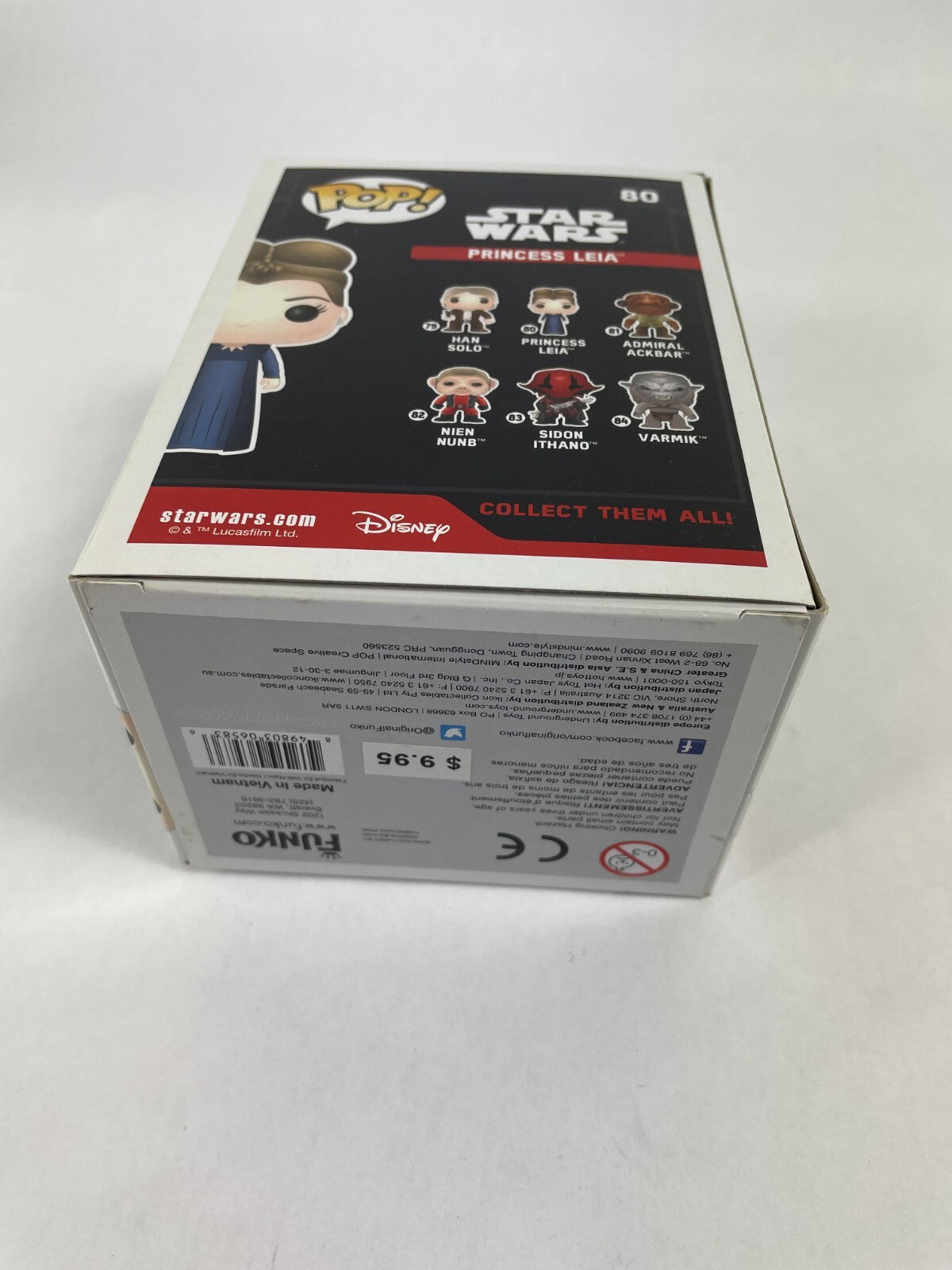 FUNKO POP Star wars The Force Awakens 80 Princess Leia Vinyl Bobble Head NEW