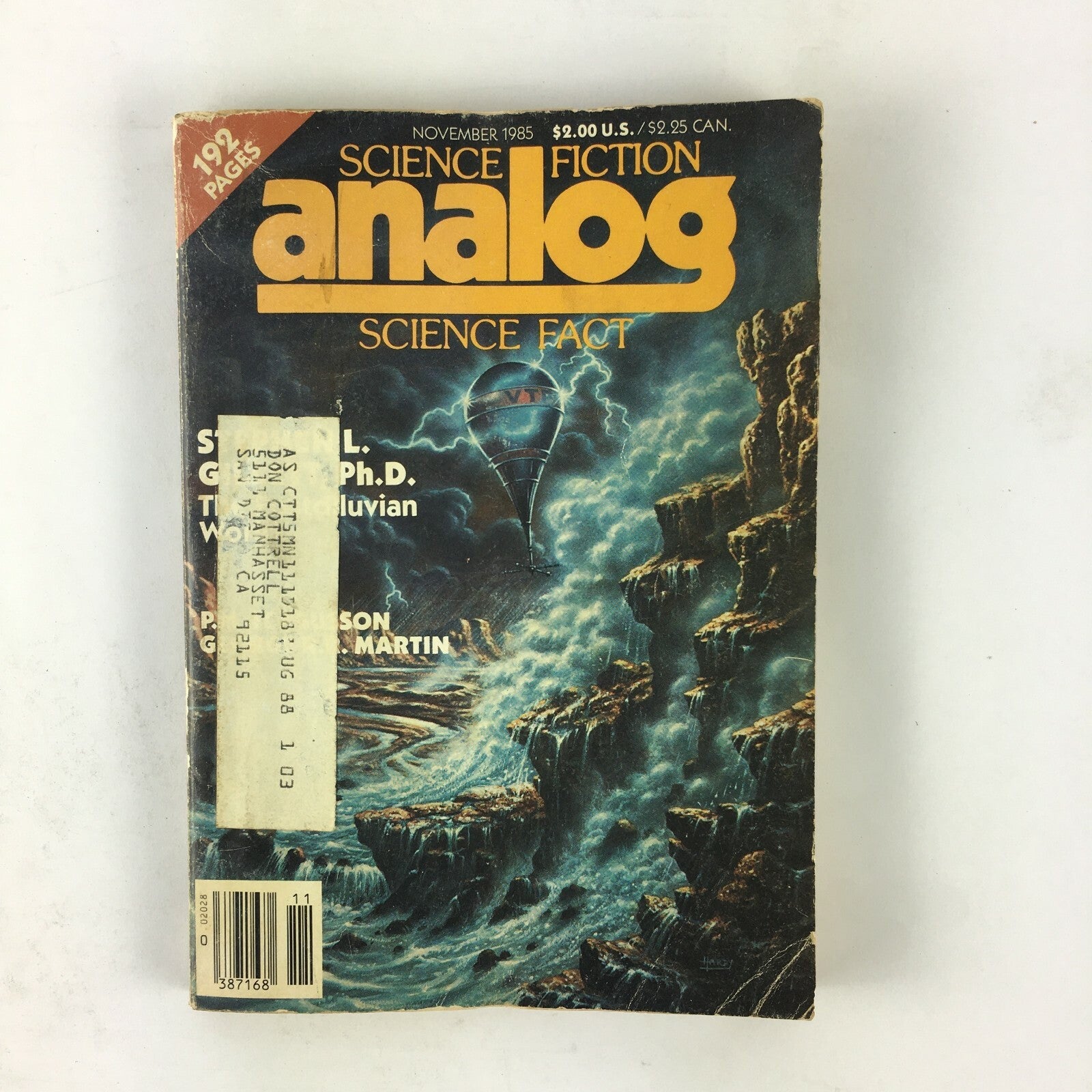 November 1985 Analog Science Fiction Fact Magazine Stephen L. Gillett