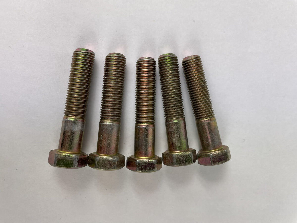 Hex Head 3/8-24 x 1-3/4" Grade 8 Bolts Yellow Zinc Cap Screws Fine Thread -5 pcs