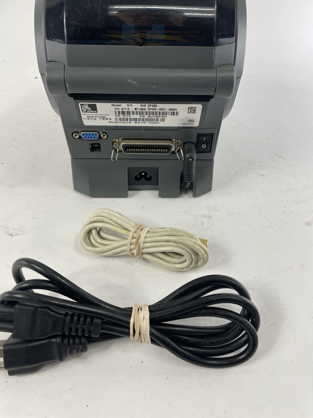 Zebra ZP450 Direct UPS Thermal Label Shipping Barcode Printer USB -parts repair