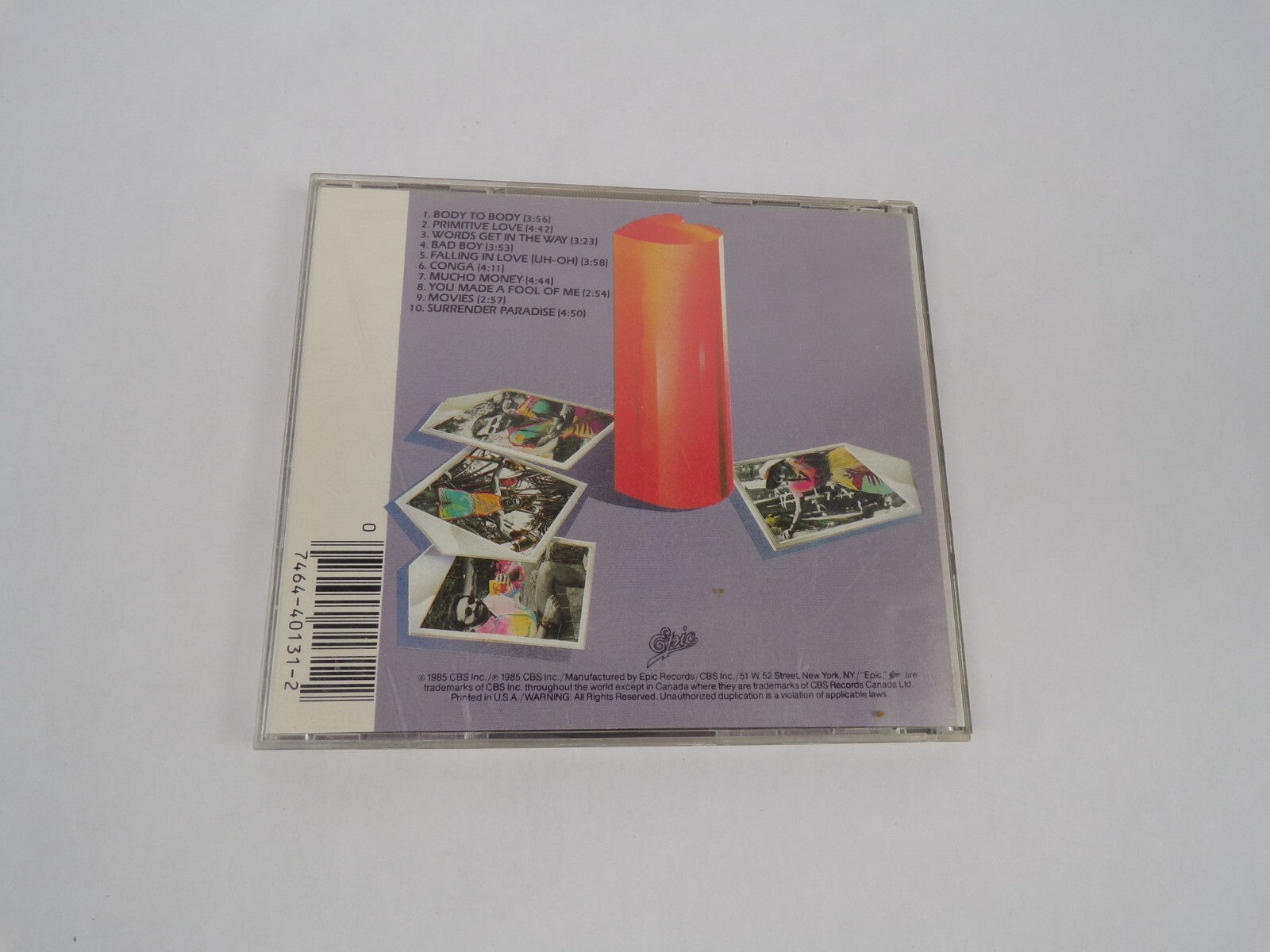 Miami Sound Machine Primitive Love Body To Body Primitive Love Words Get CD#63