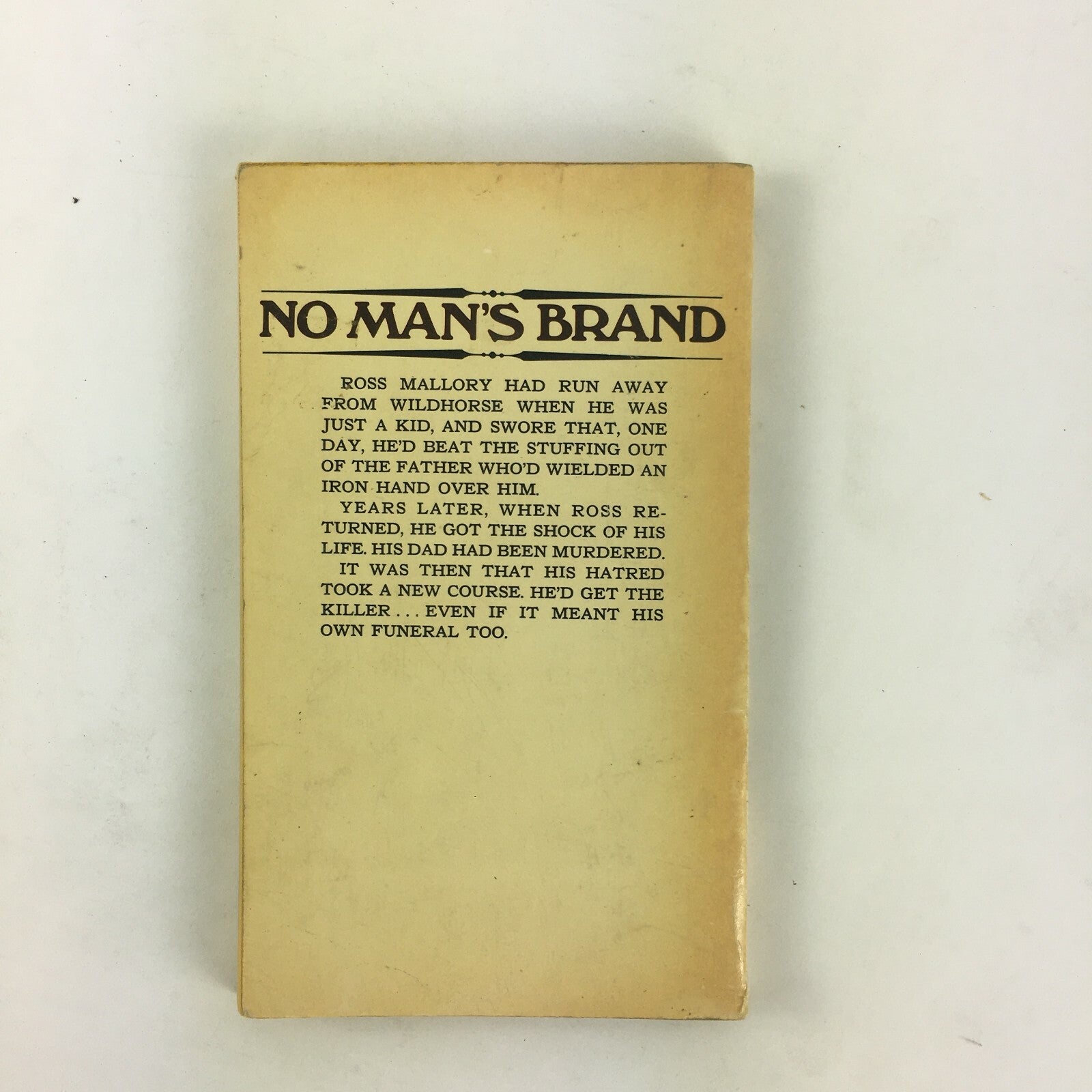 William Vance No Man's Brand