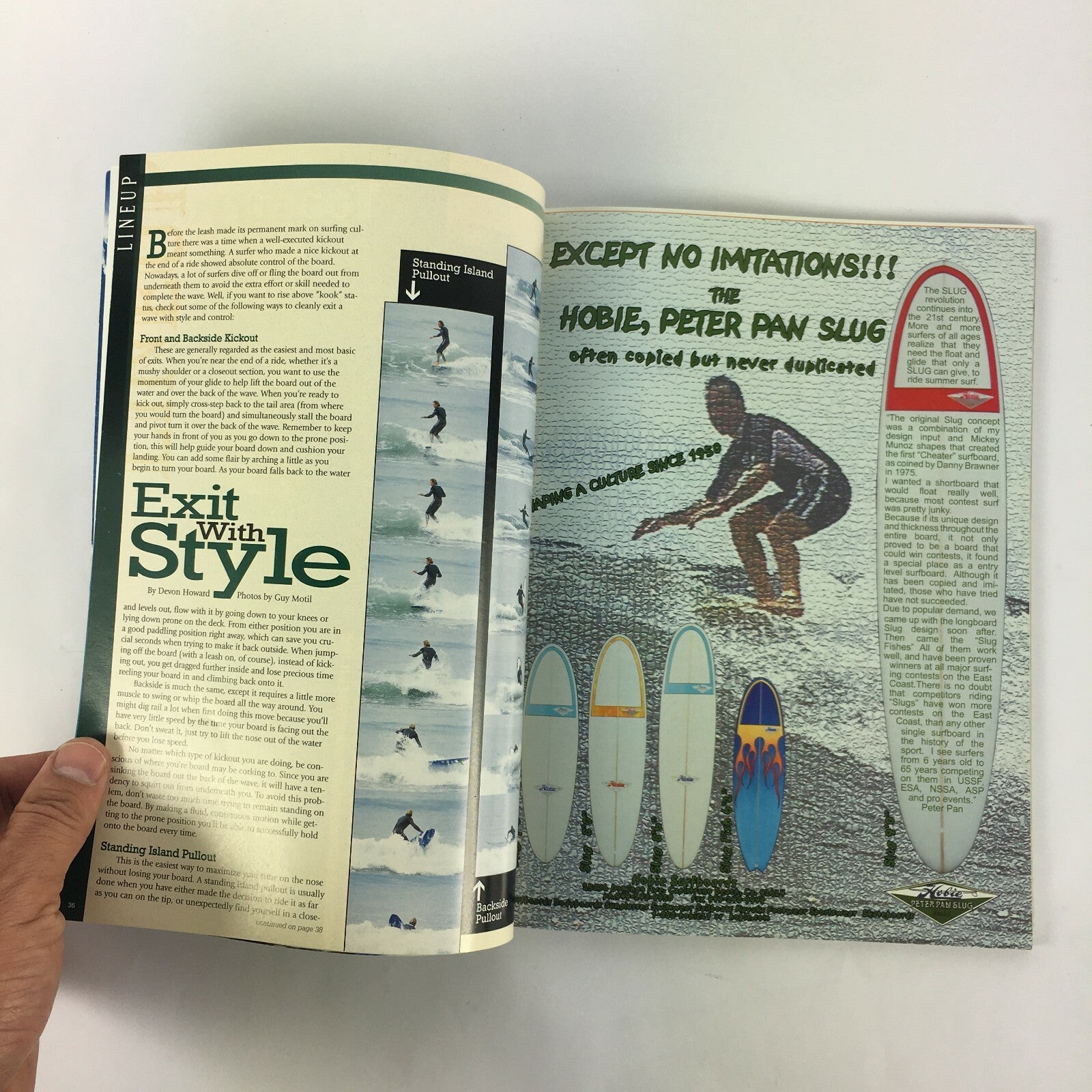 July 2000 Longboard Magazine Australia The New Hot Generation Rusty Miller