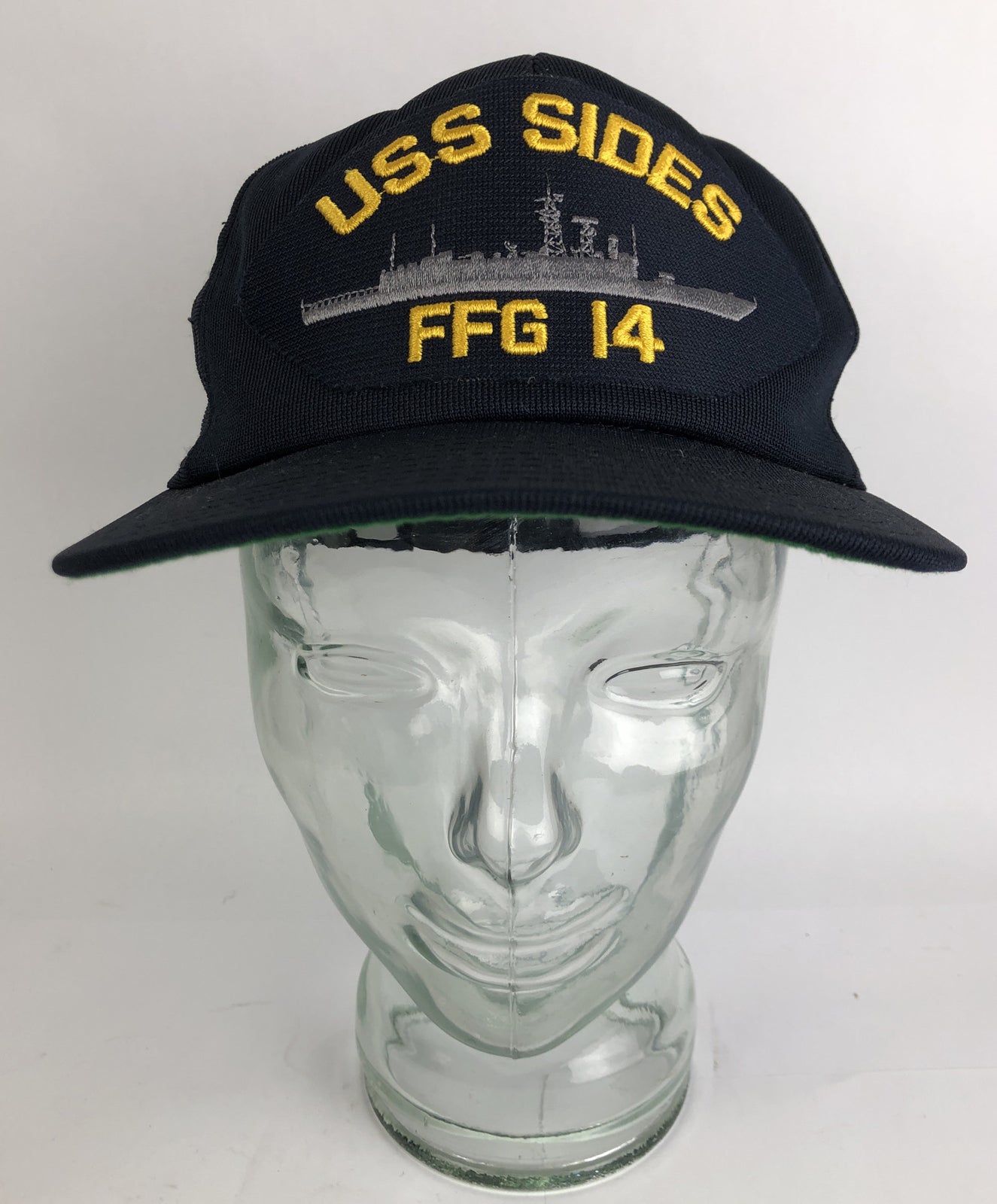 Cap-10 Crew USS SIDES FFG 14 USN Navy Adjustable Made in USA Baseball Hat Cap