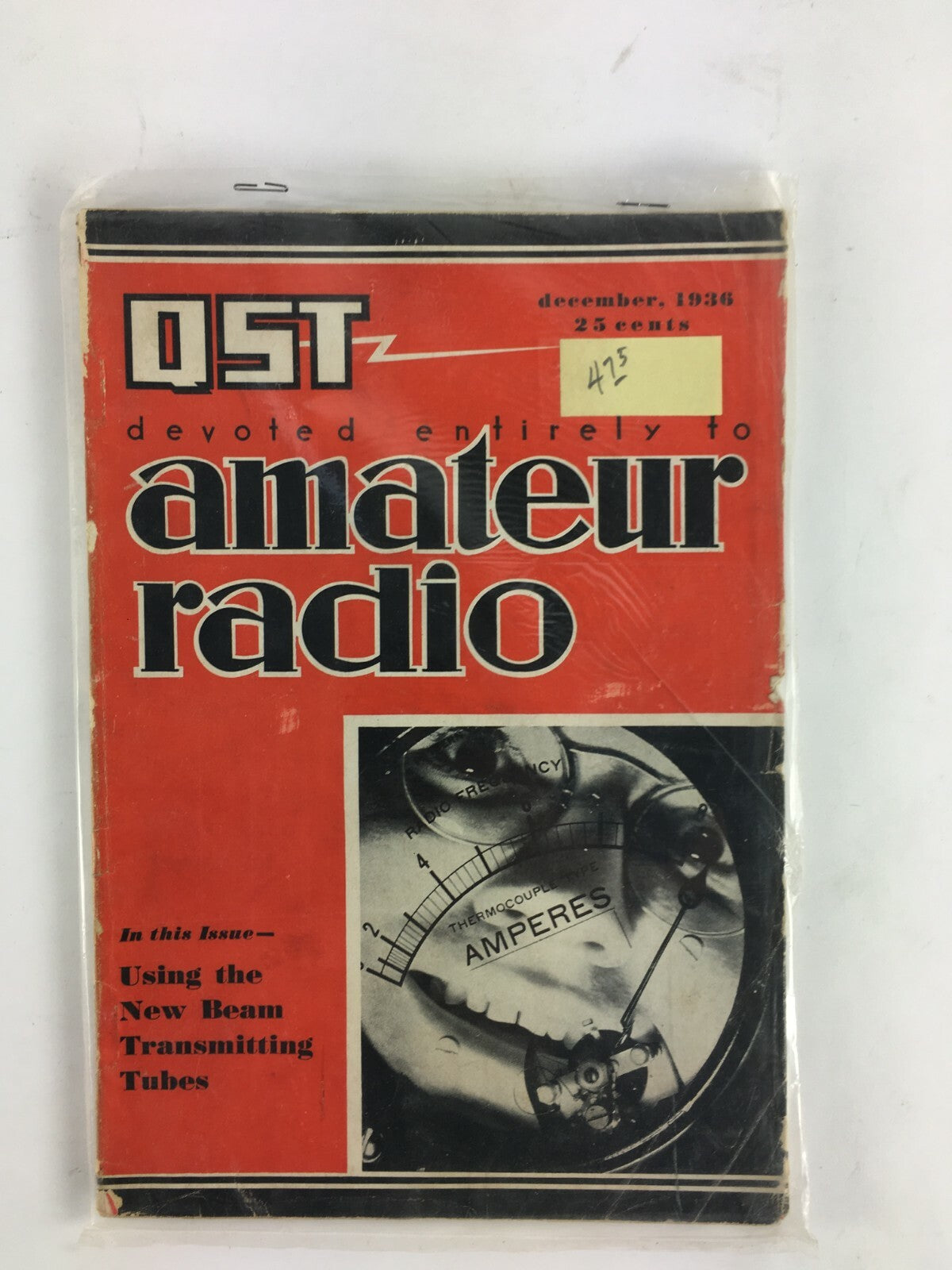 December 1936 QST Amateur Radio Magazine Using the New Beam Transmitting Tubes