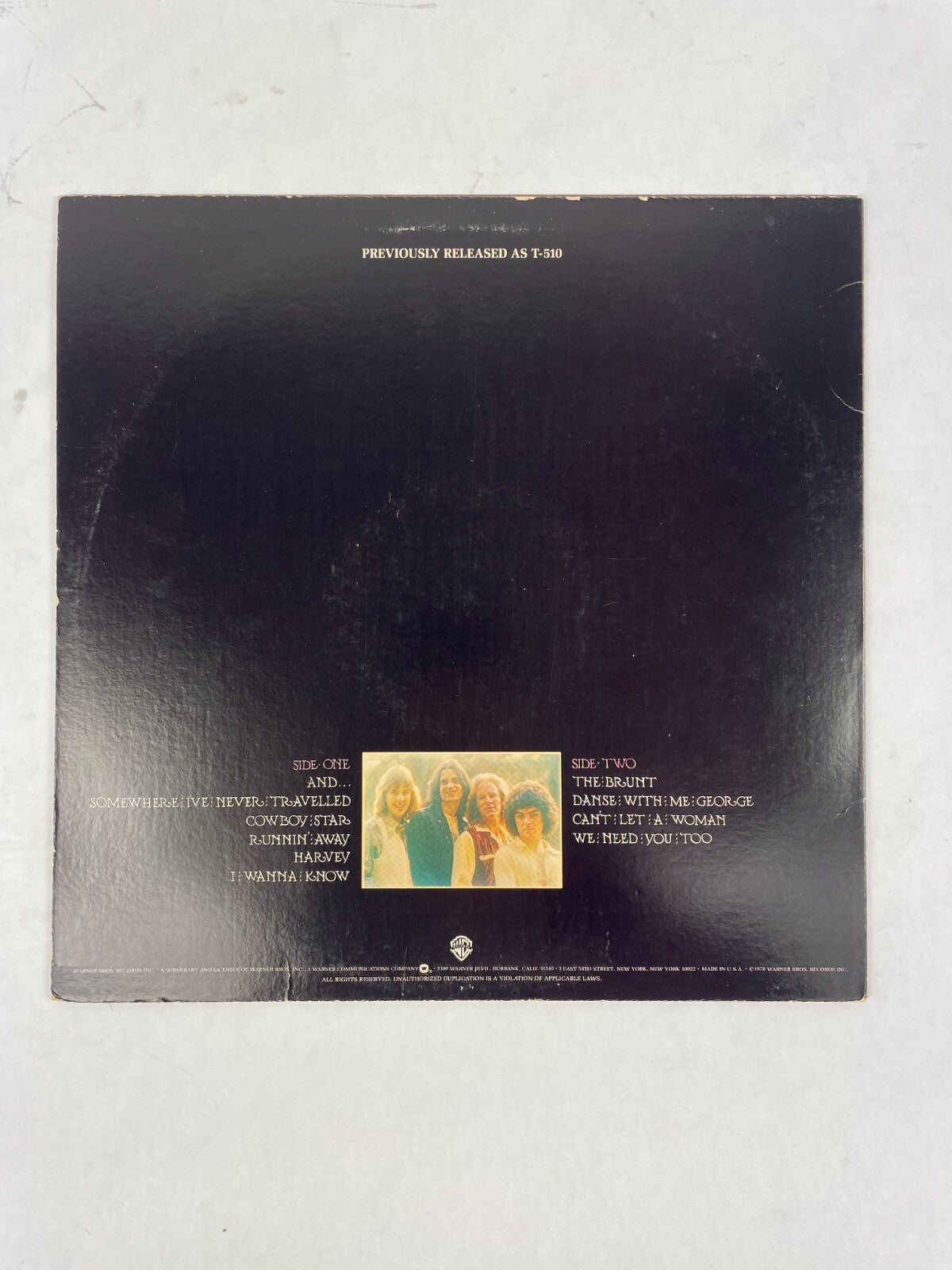 Ambrosia Some Where I've Never Travelled Cowboy Star Harvey Vinyl Record