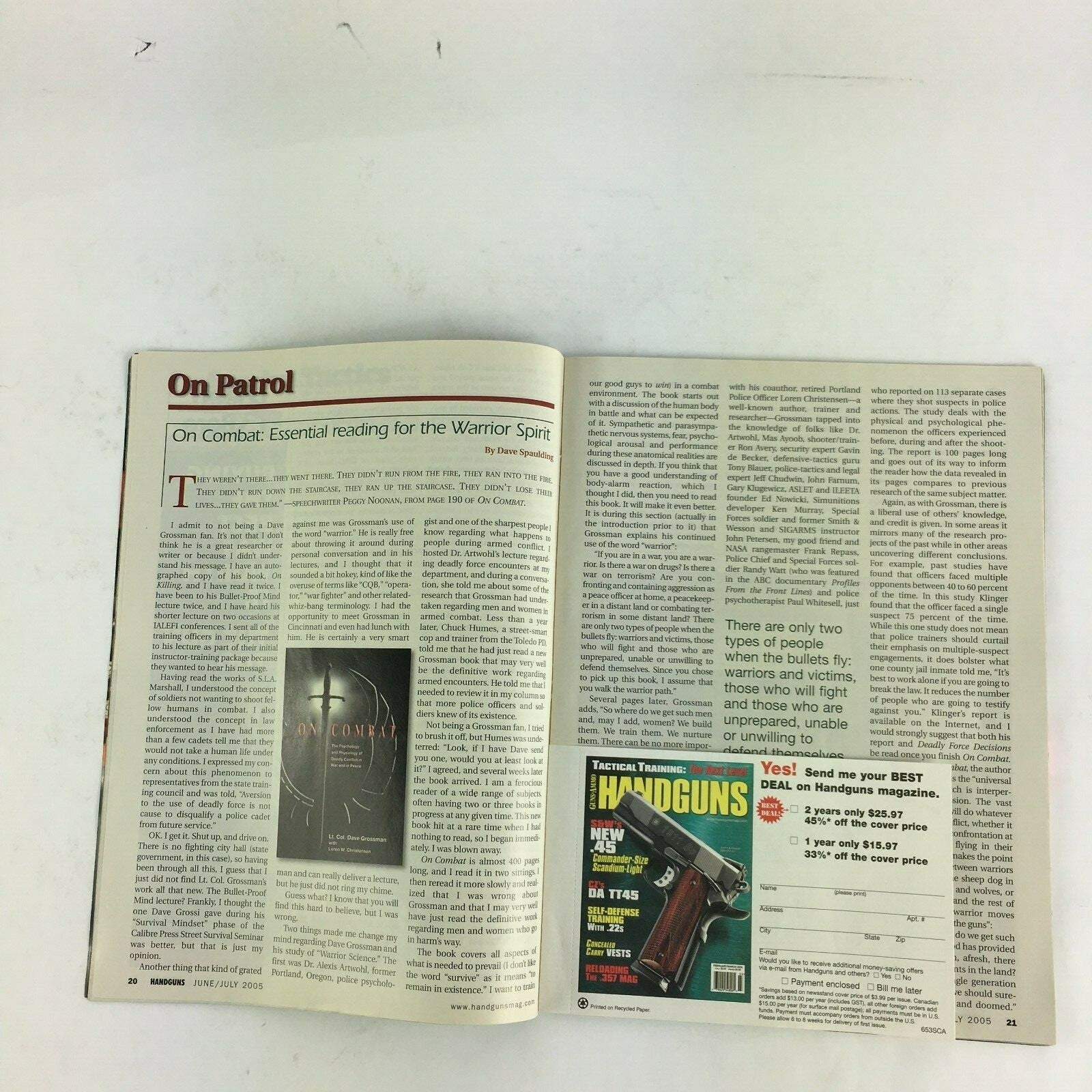 July 2005 Guns & Ammo Handguns Magazine S&W 990L Fast Action .40 .44 MAG Reloads
