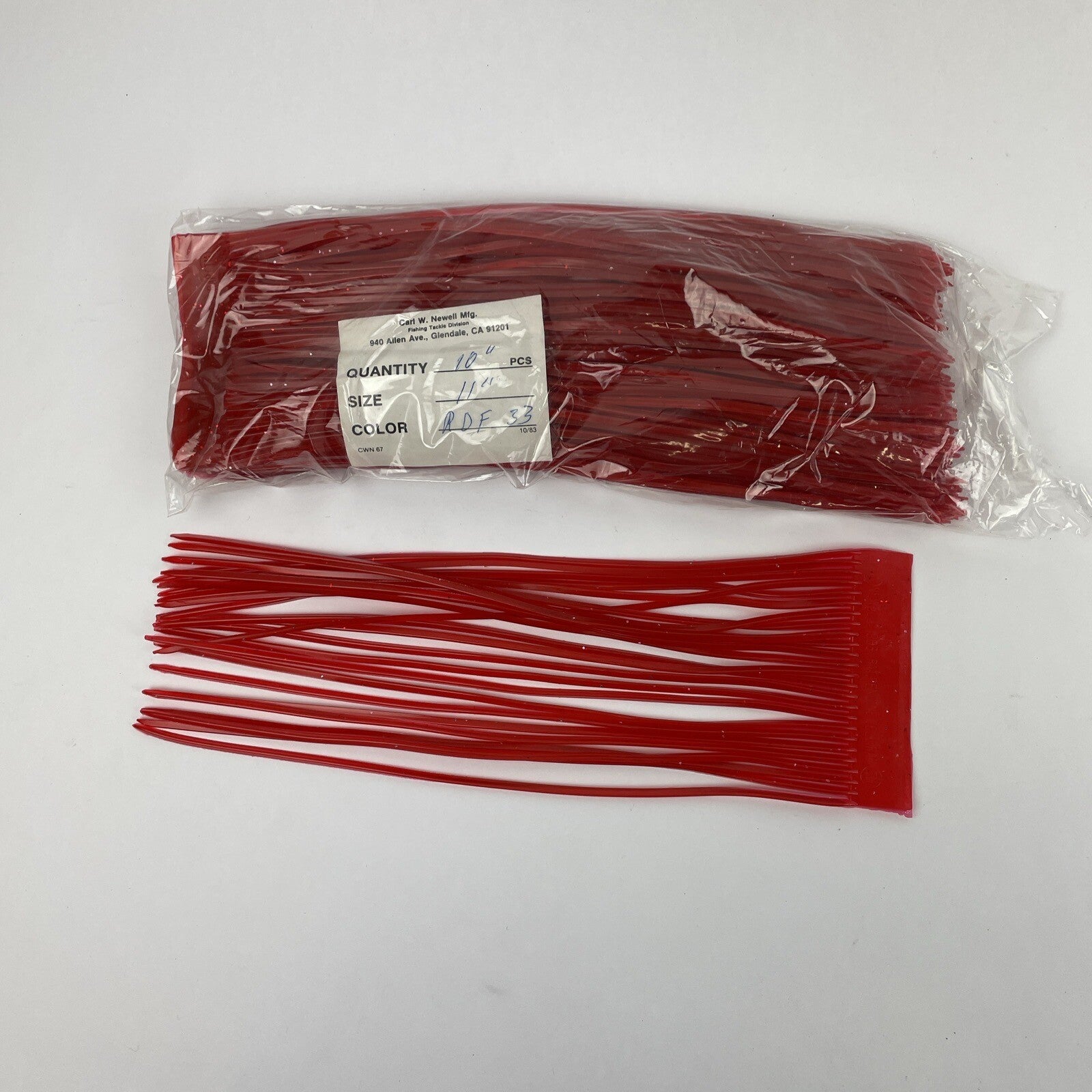 Newell MFG. Fishing Skirts 10 Pack Offshore Trolling Lure Tuna Marlin Wahoo RED